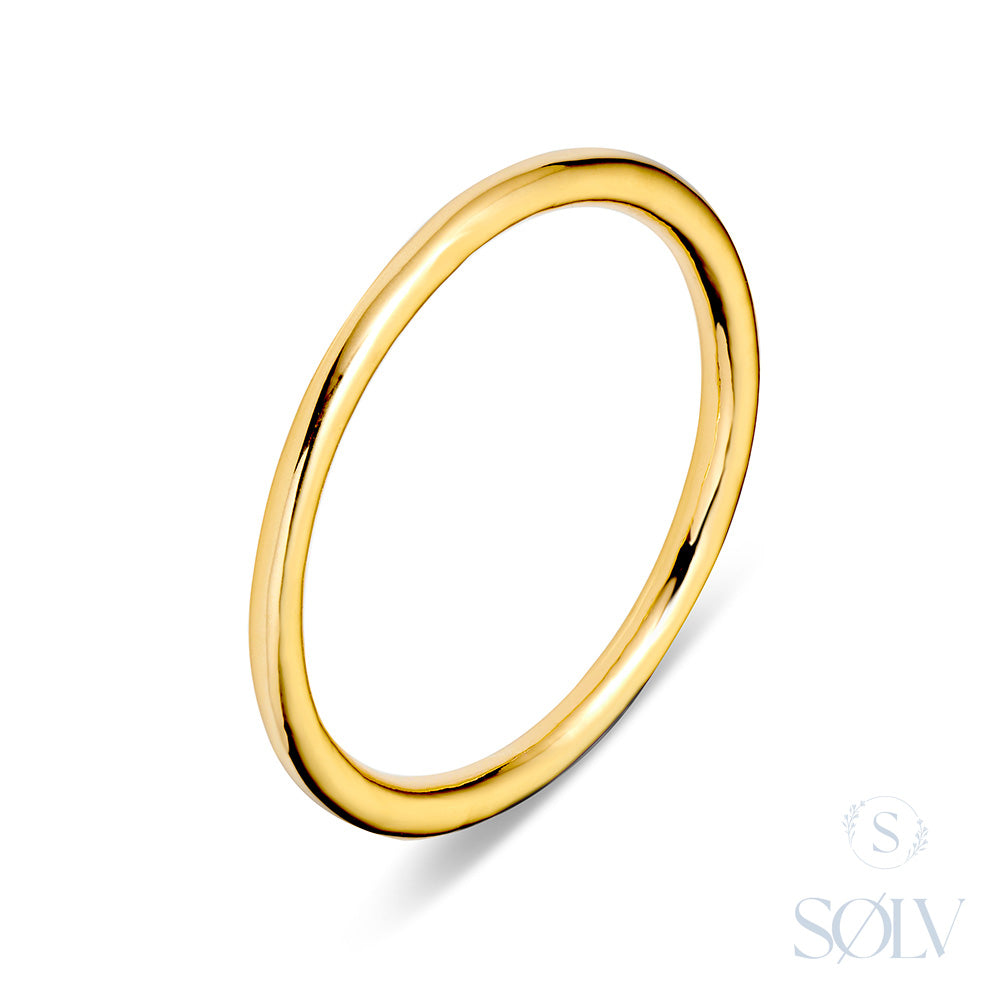 Solv Stainless Steel Gold Plated Gold Bangle, 65mm