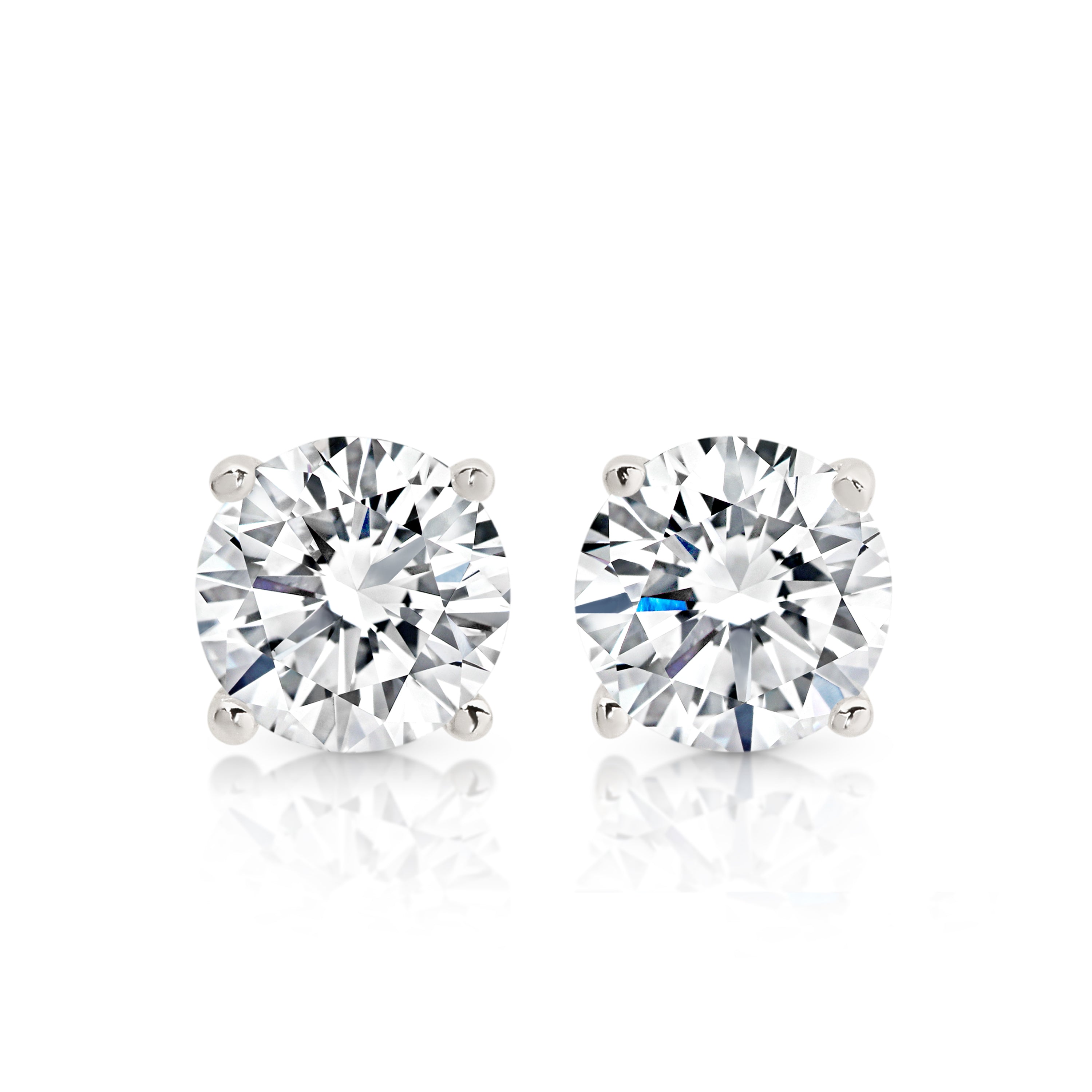 Sterling Silver Cubic Zirconia Stud Earrings