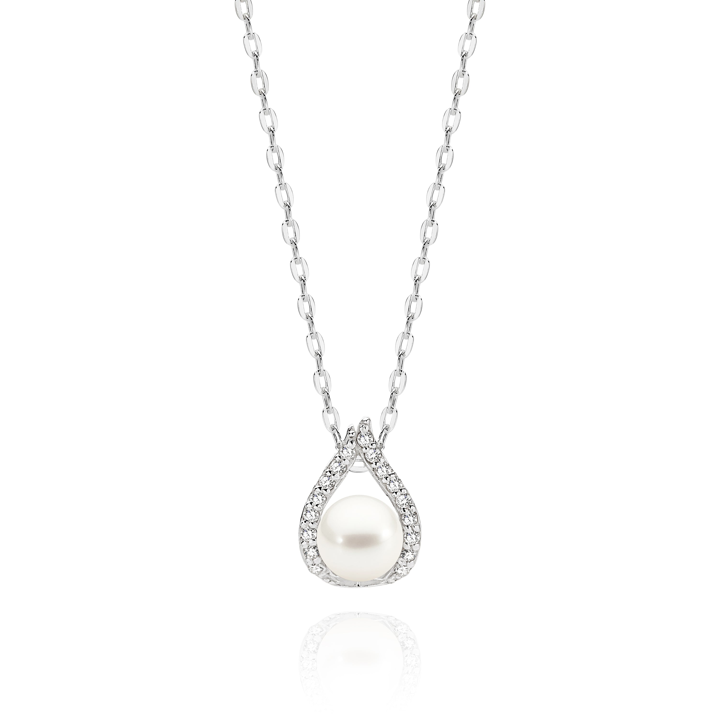 Sterling Silver Pearl Necklet