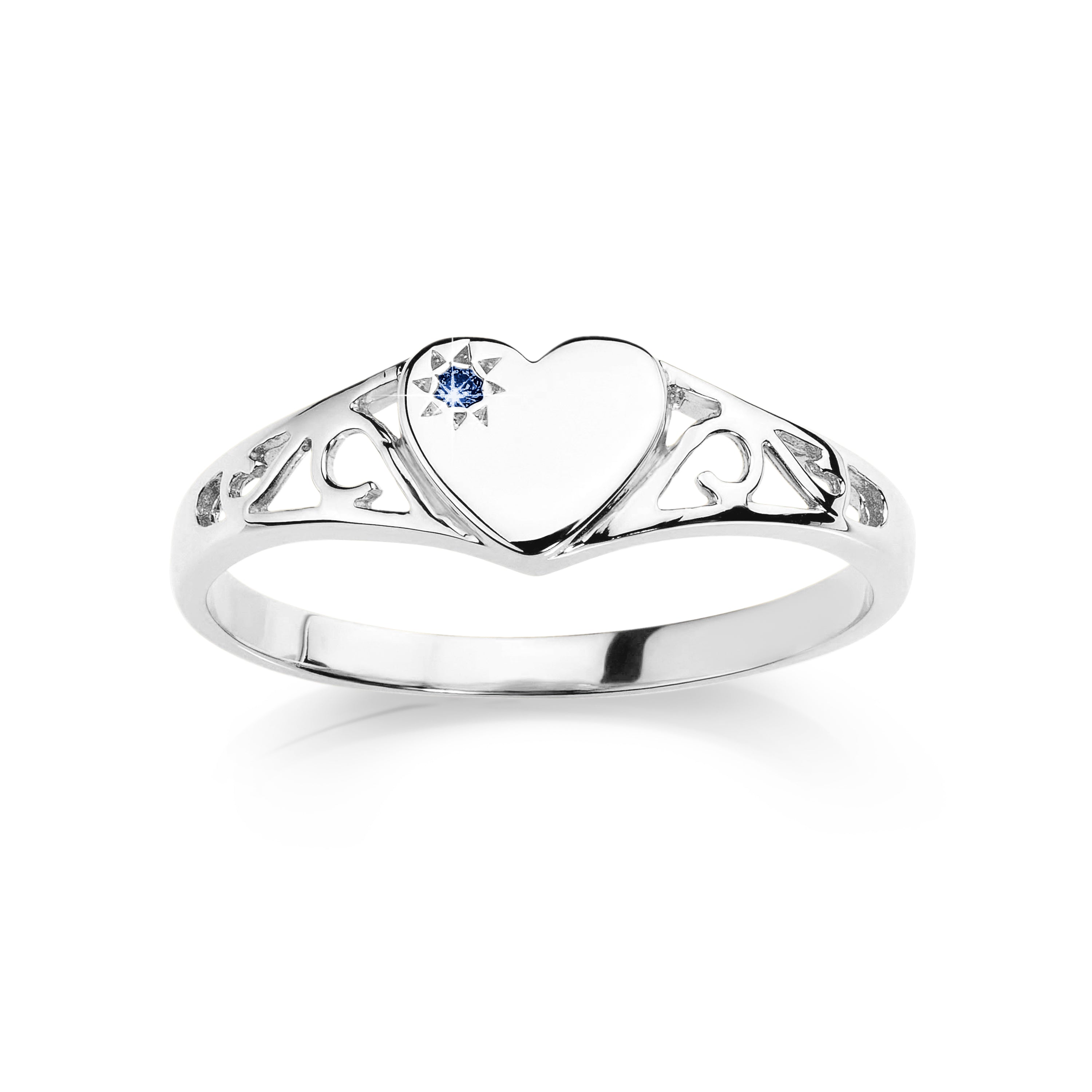 Sterling Silver sapphire signet ring