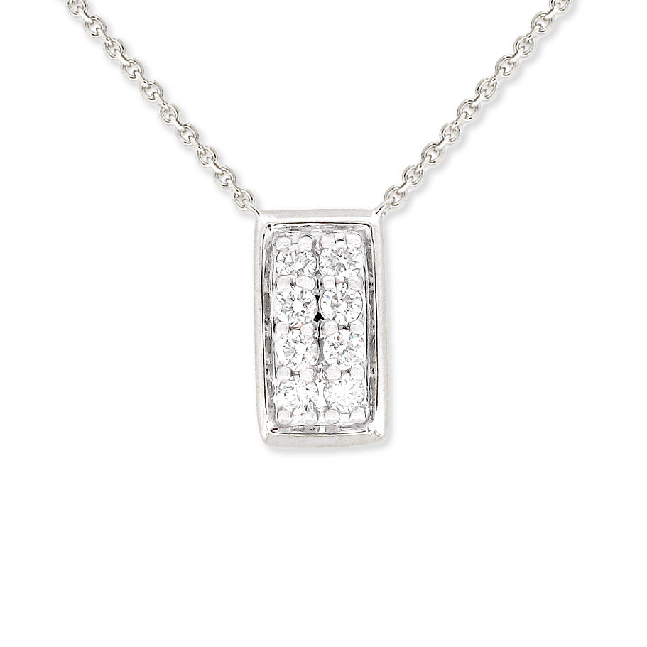 9ct White Gold Diamond Pendant, 0.20ct total