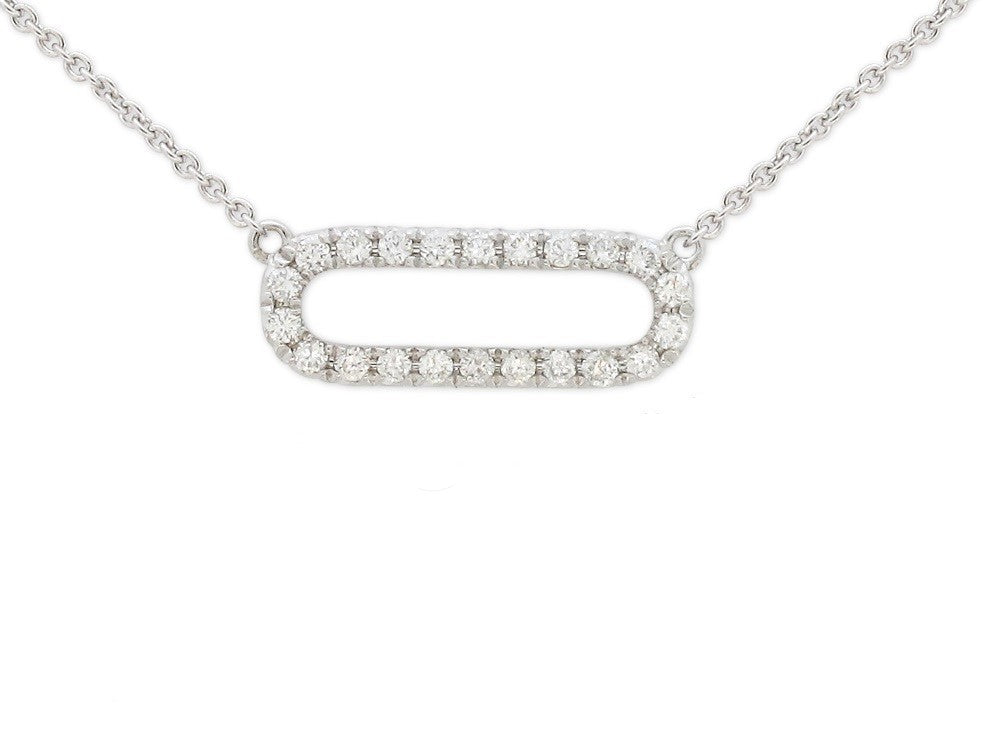 9ct White Gold Diamond Necklet, 0.20ct total