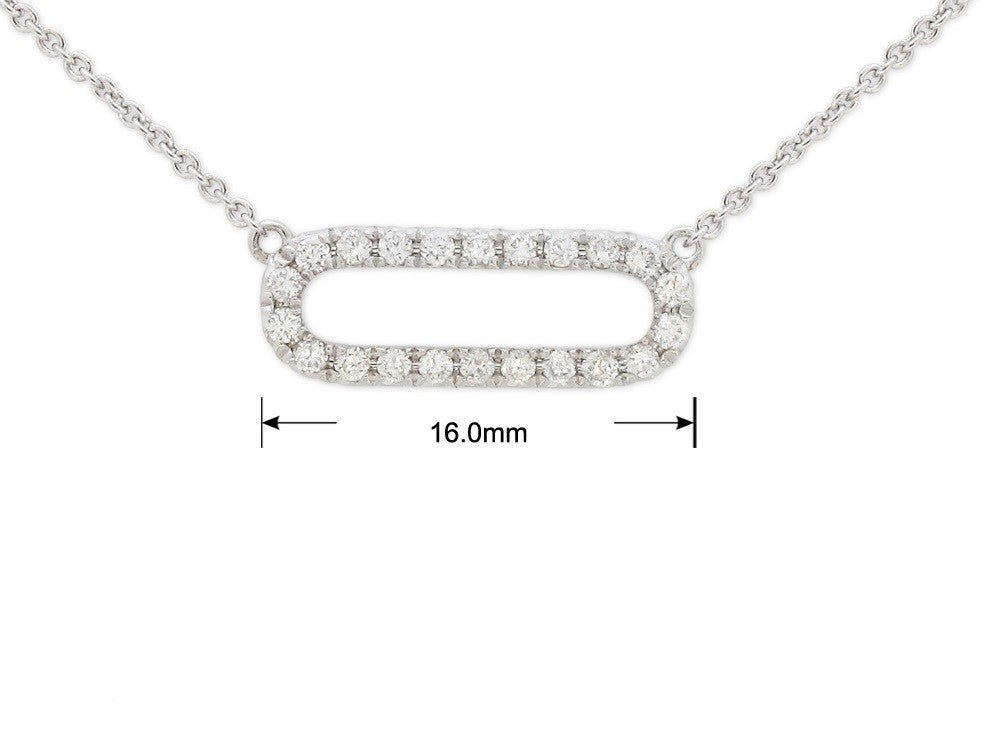 9ct White Gold Diamond Necklet, 0.20ct total