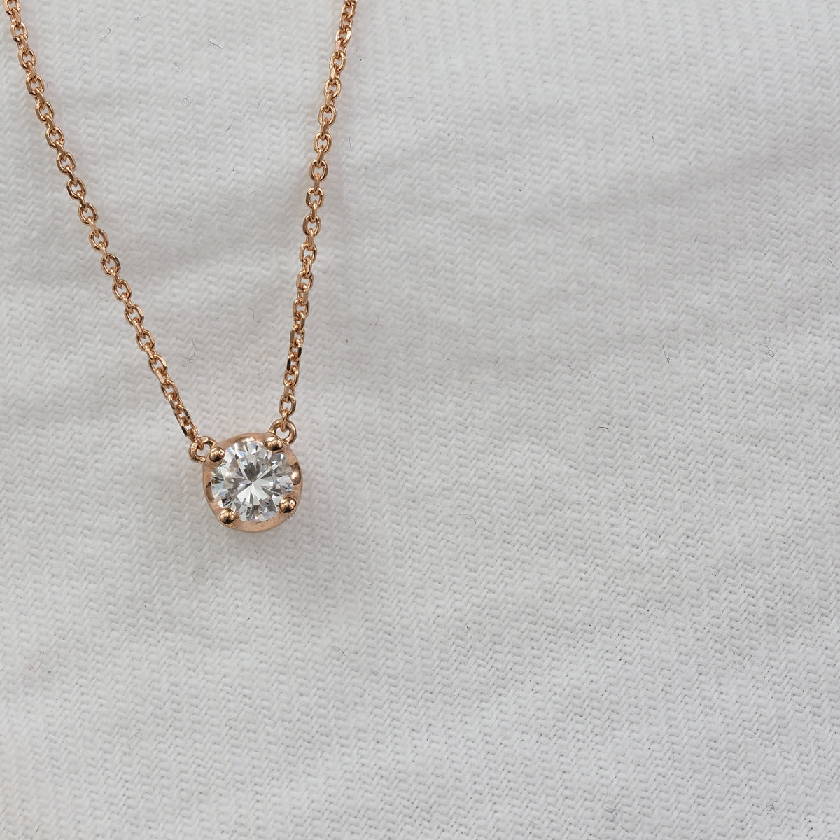 9ct Rose Gold Diamond Anchor Pendant, 0.20ct total