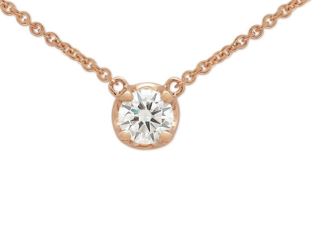 9ct Rose Gold Diamond Anchor Pendant, 0.20ct total