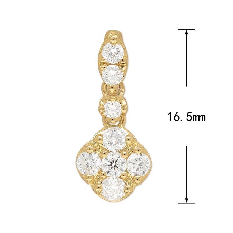9ct Yellow Gold Cluster Diamond pendant