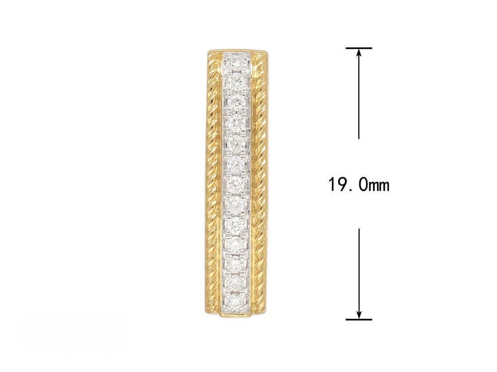 9ct Yellow and White Gold Diamond pendant