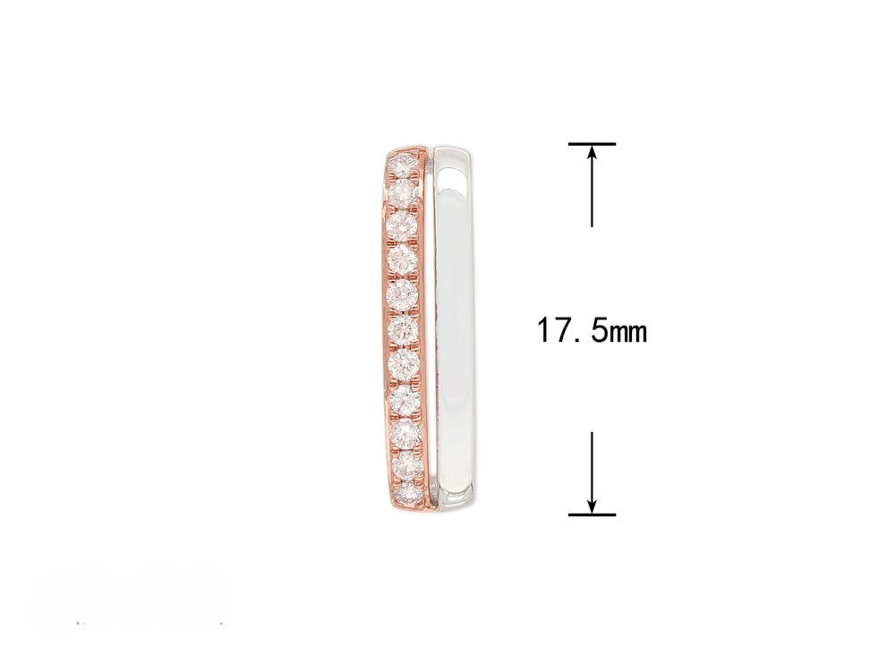 18ct Rose and White Gold Pink Diamond pendant