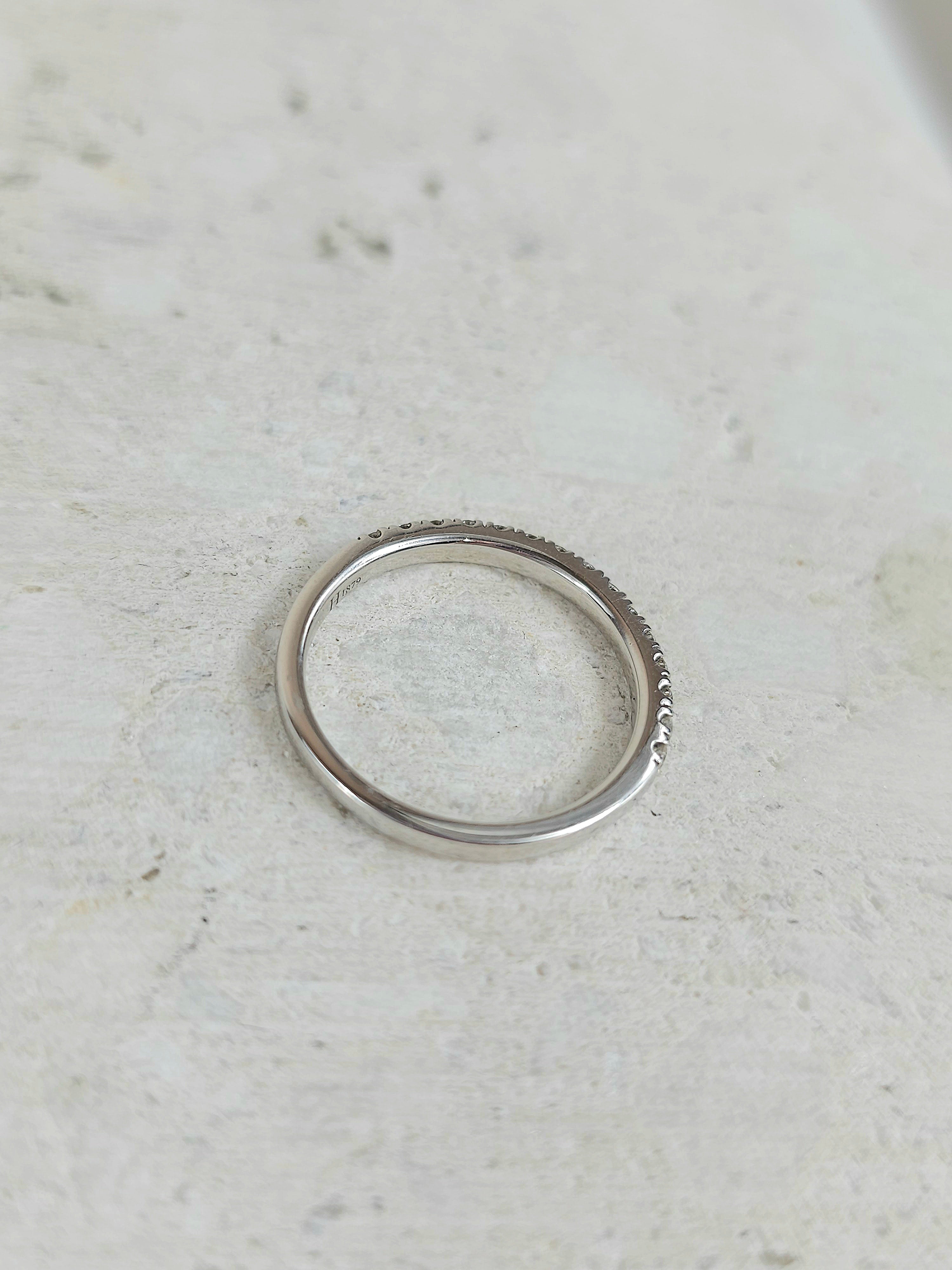 18ct White Gold Round Brilliant cut Diamond Band, 0.35ct total