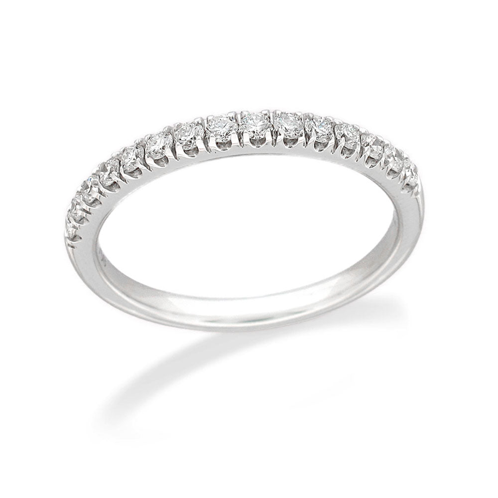 18ct White Gold Round Brilliant cut Diamond Band, 0.35ct total