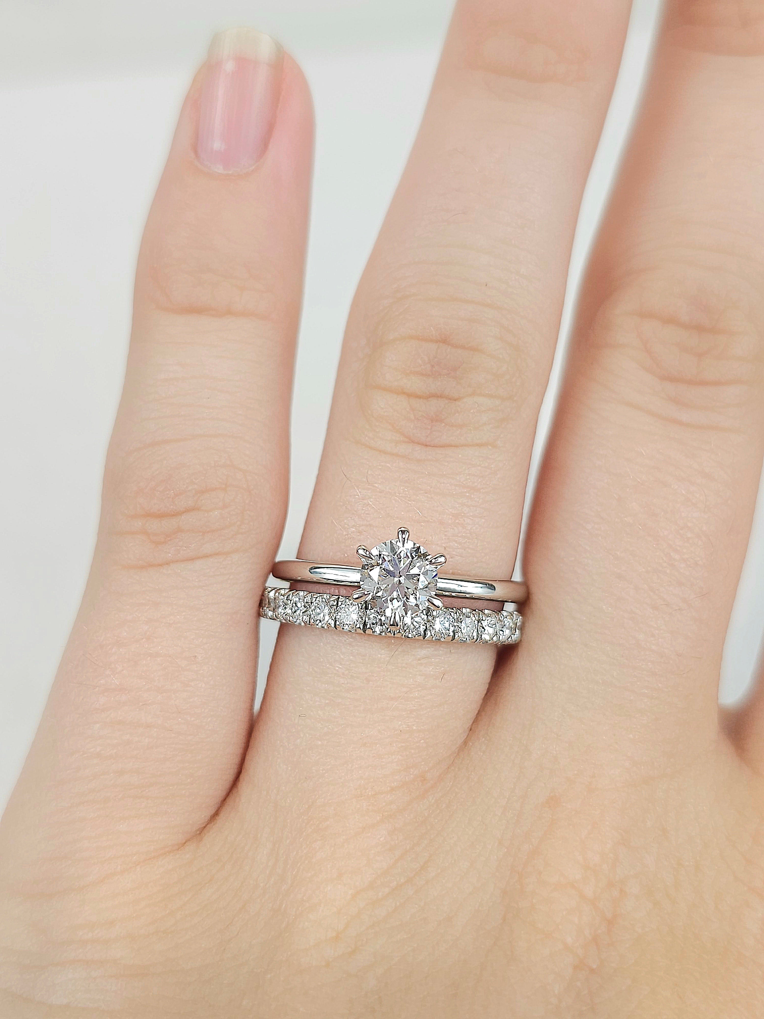 18ct Yellow and White Gold Round Brilliant cut Diamond Band, 0.50ct total