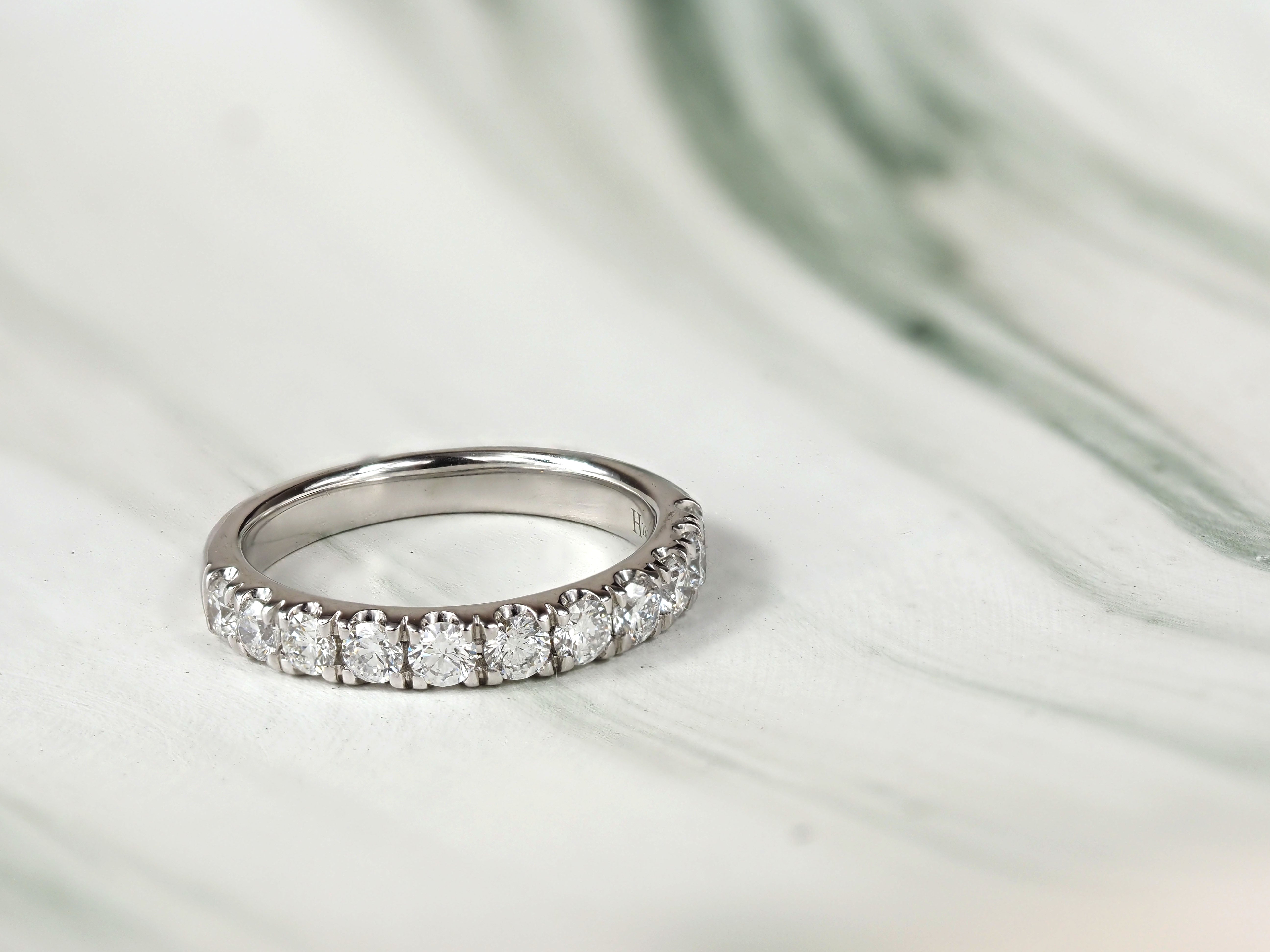 18ct White Gold Round Brilliant Cut Diamond Ring, 0.79ct Total