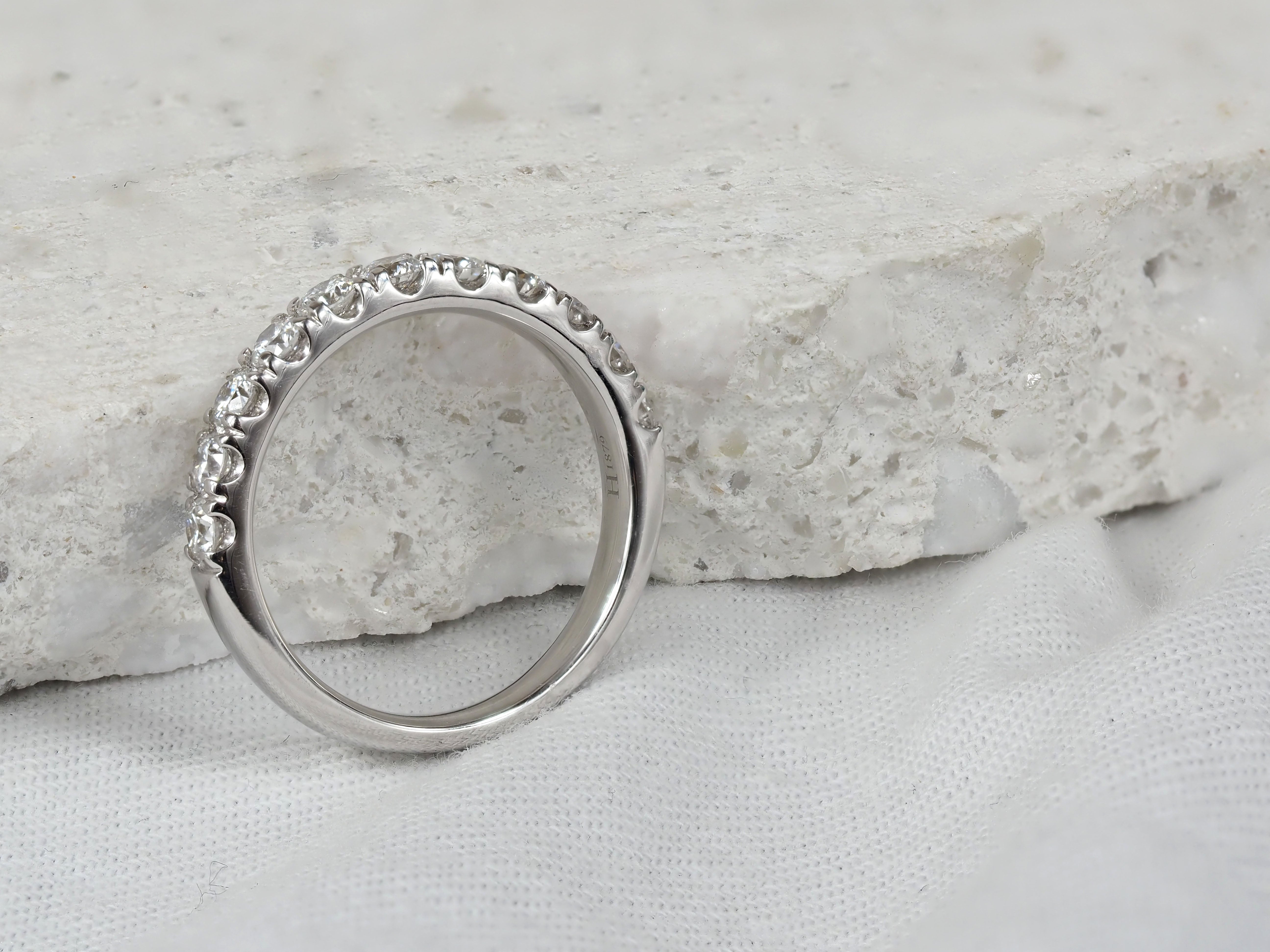 18ct White Gold Round Brilliant Cut Diamond Ring, 0.79ct Total