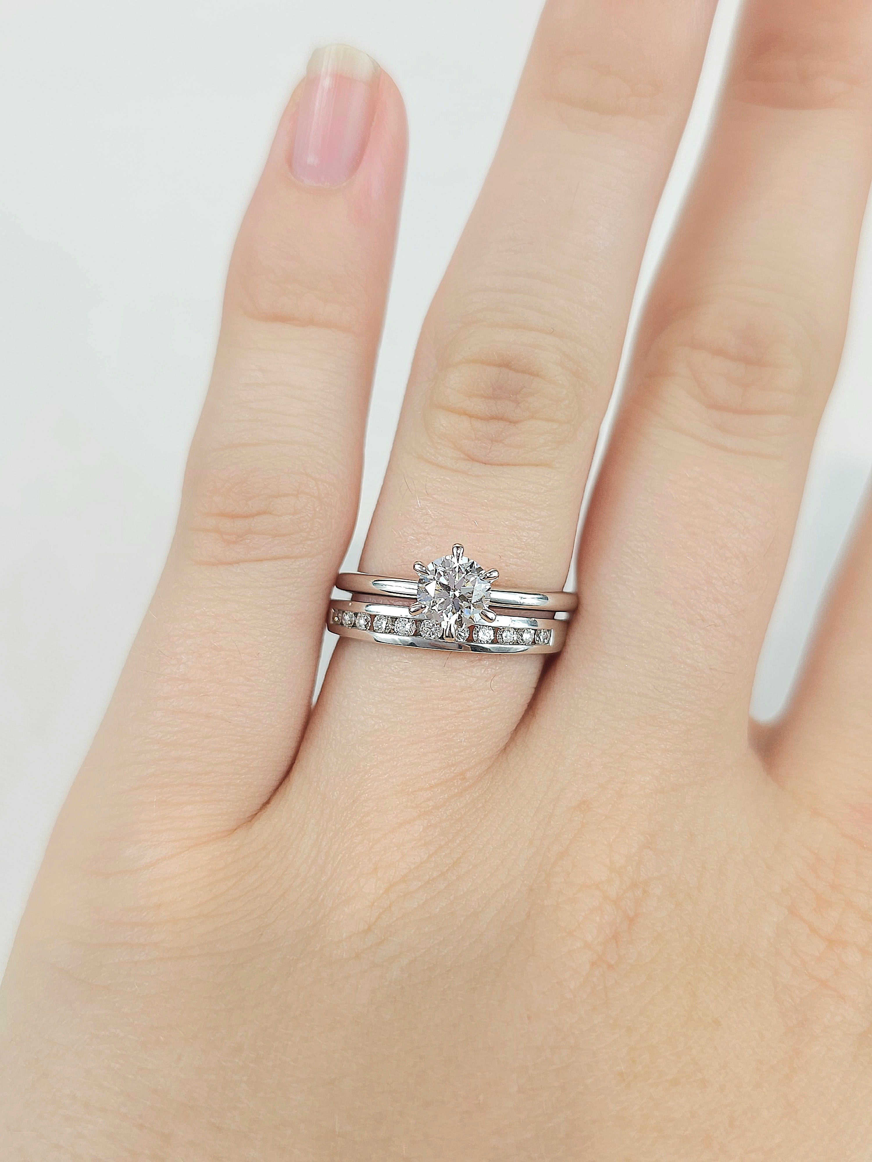 18ct White Gold Round Brilliant Cut Diamond Band, 0.22ct total