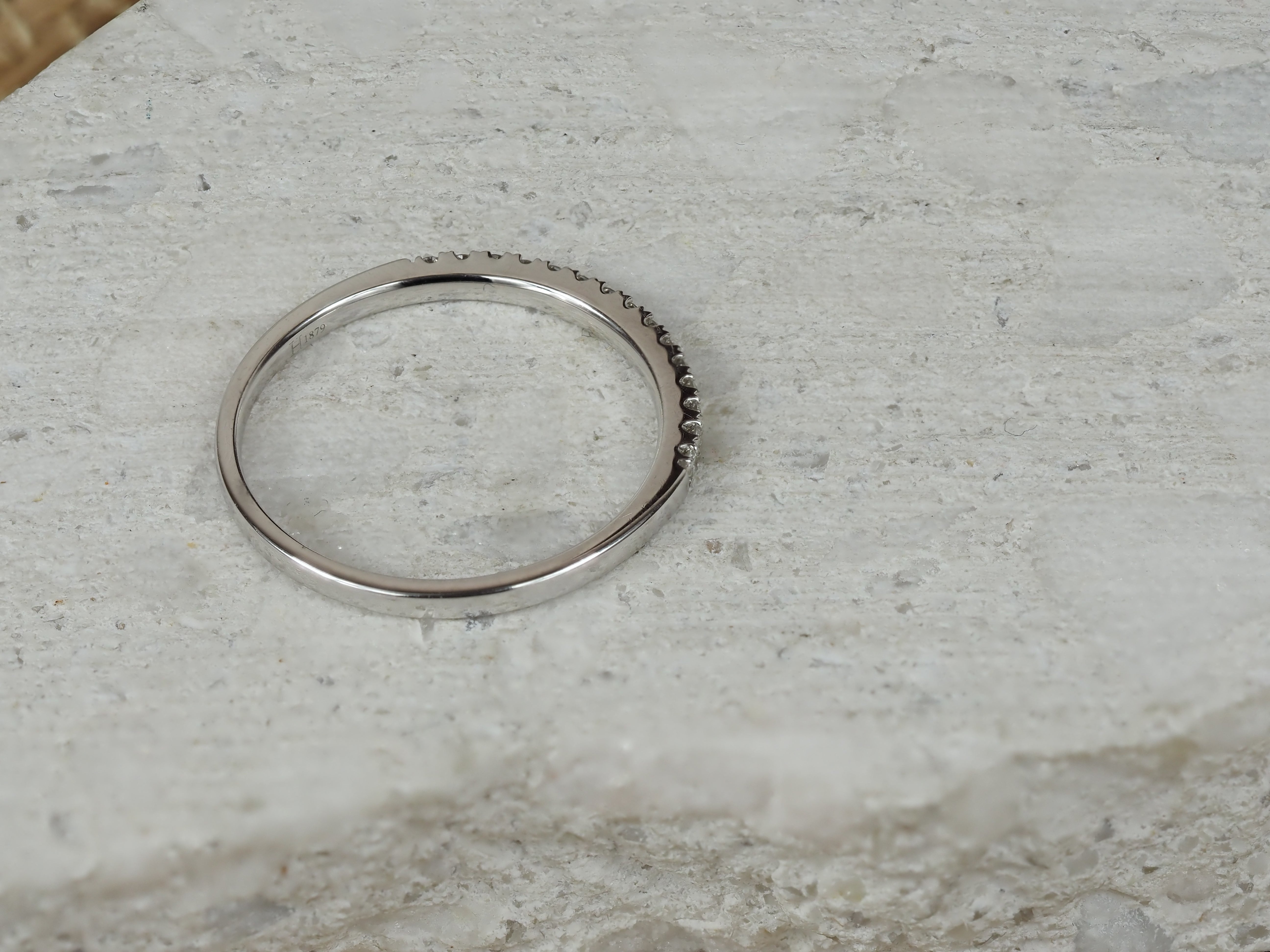 9ct White Gold Claw Set Round Brilliant Cut Diamond Ring, 0.15ct total