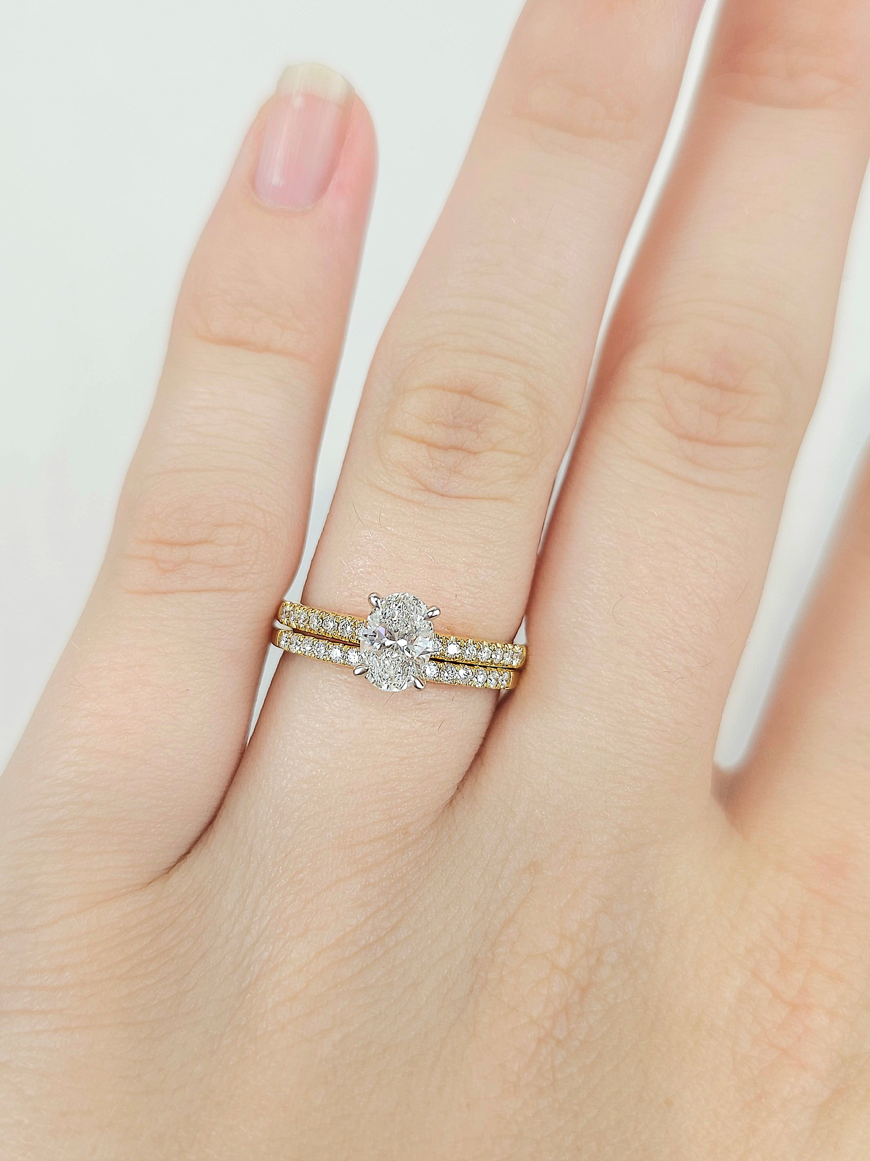 18ct Yellow Gold Round Brilliant cut Diamond Band, 0.15ct total