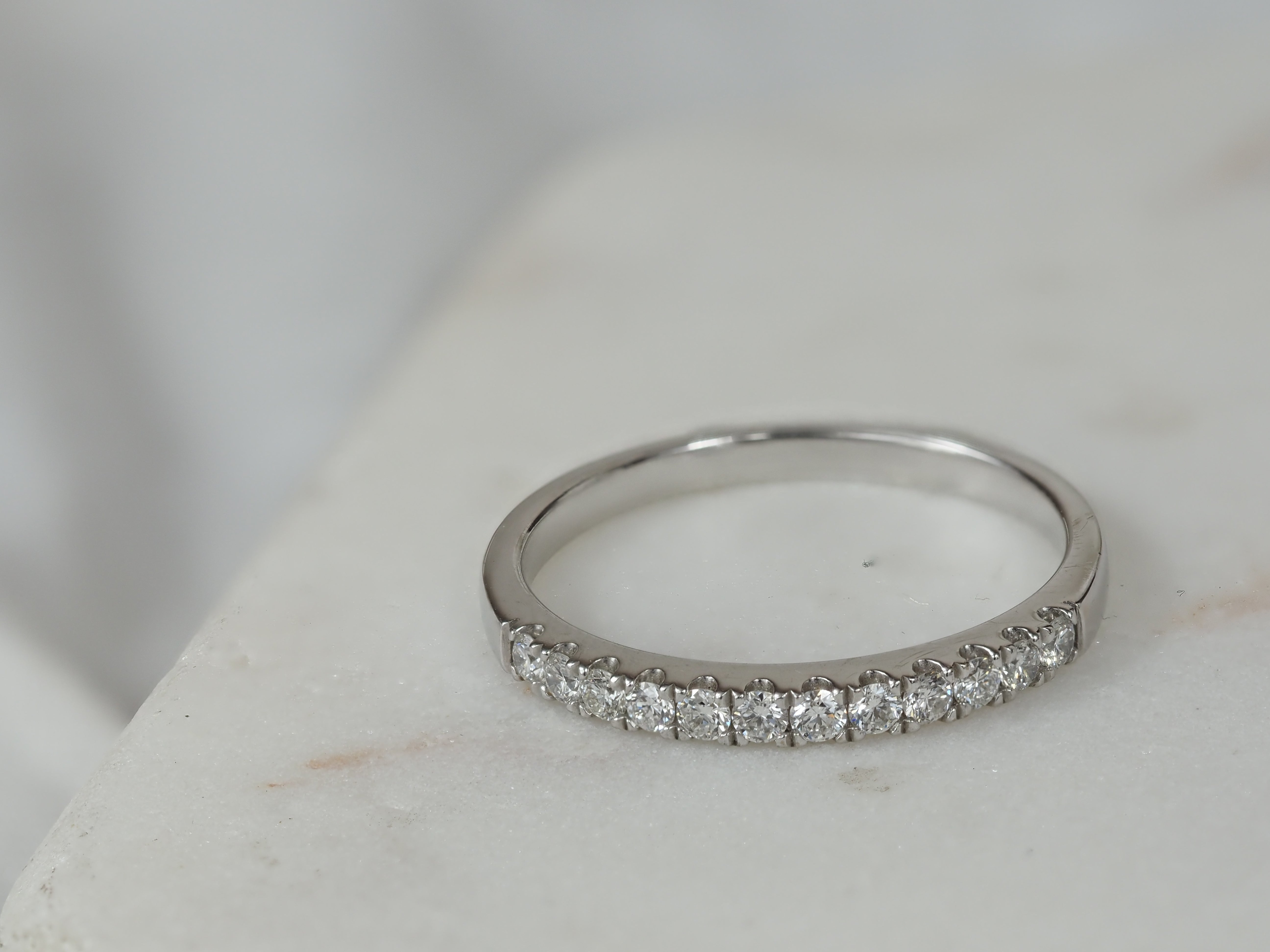 18ct White Gold Round Brilliant Cut Diamond Ring, 0.24ct total