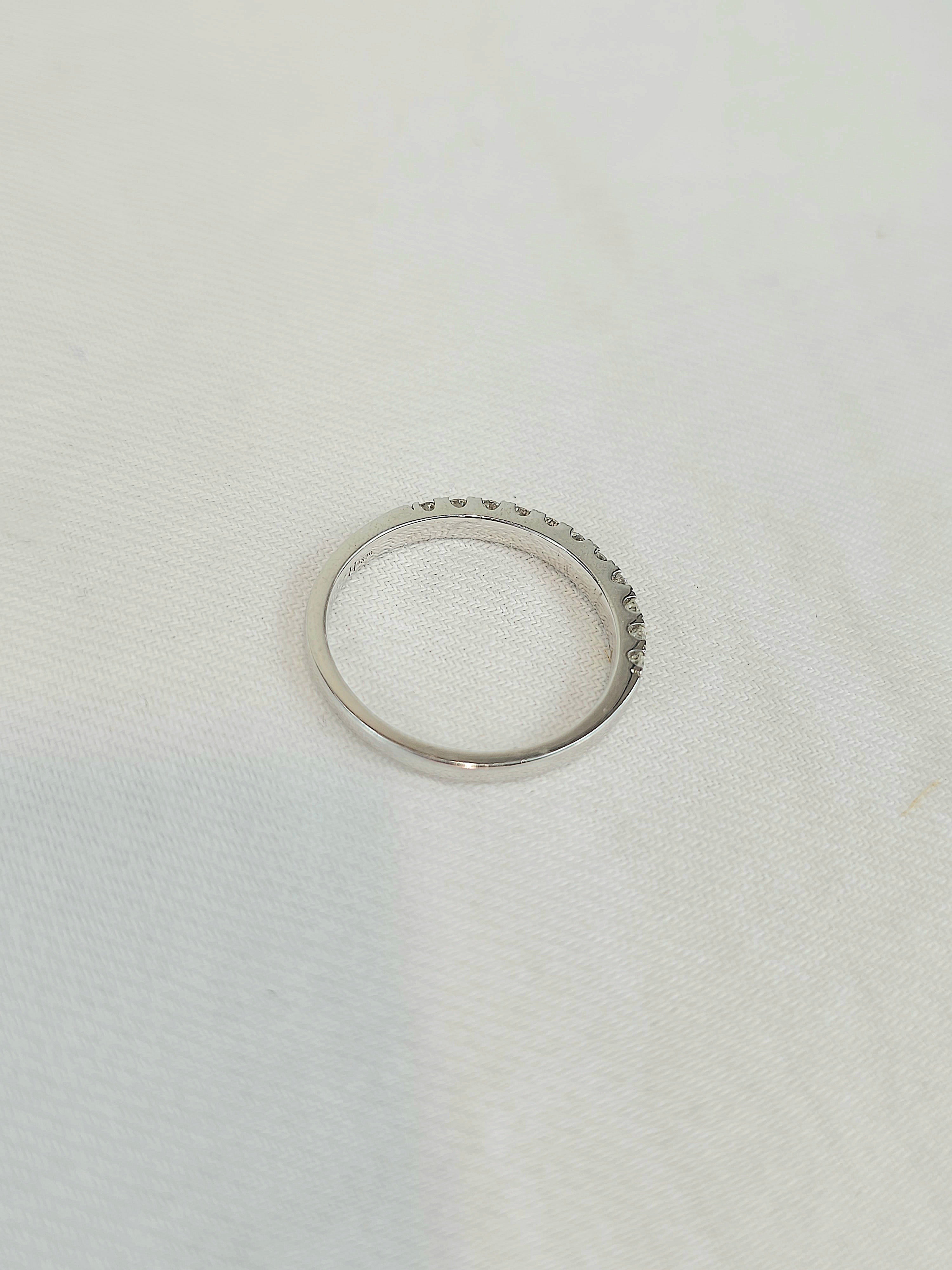 18ct White Gold Round Brilliant cut Diamond Band, 0.33ct total