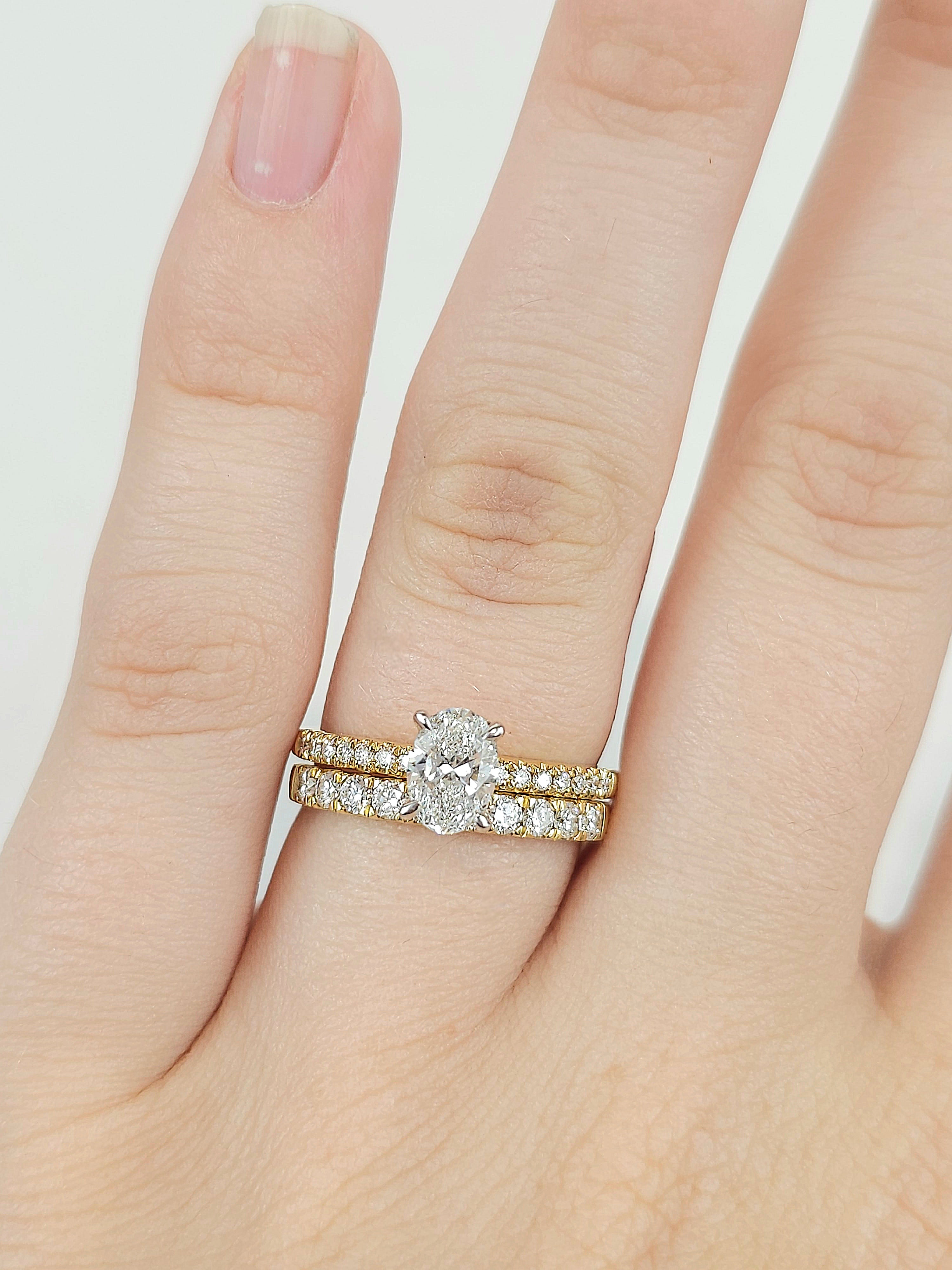 18ct Yellow Gold Round Brilliant cut Diamond band, 0.40ct Total