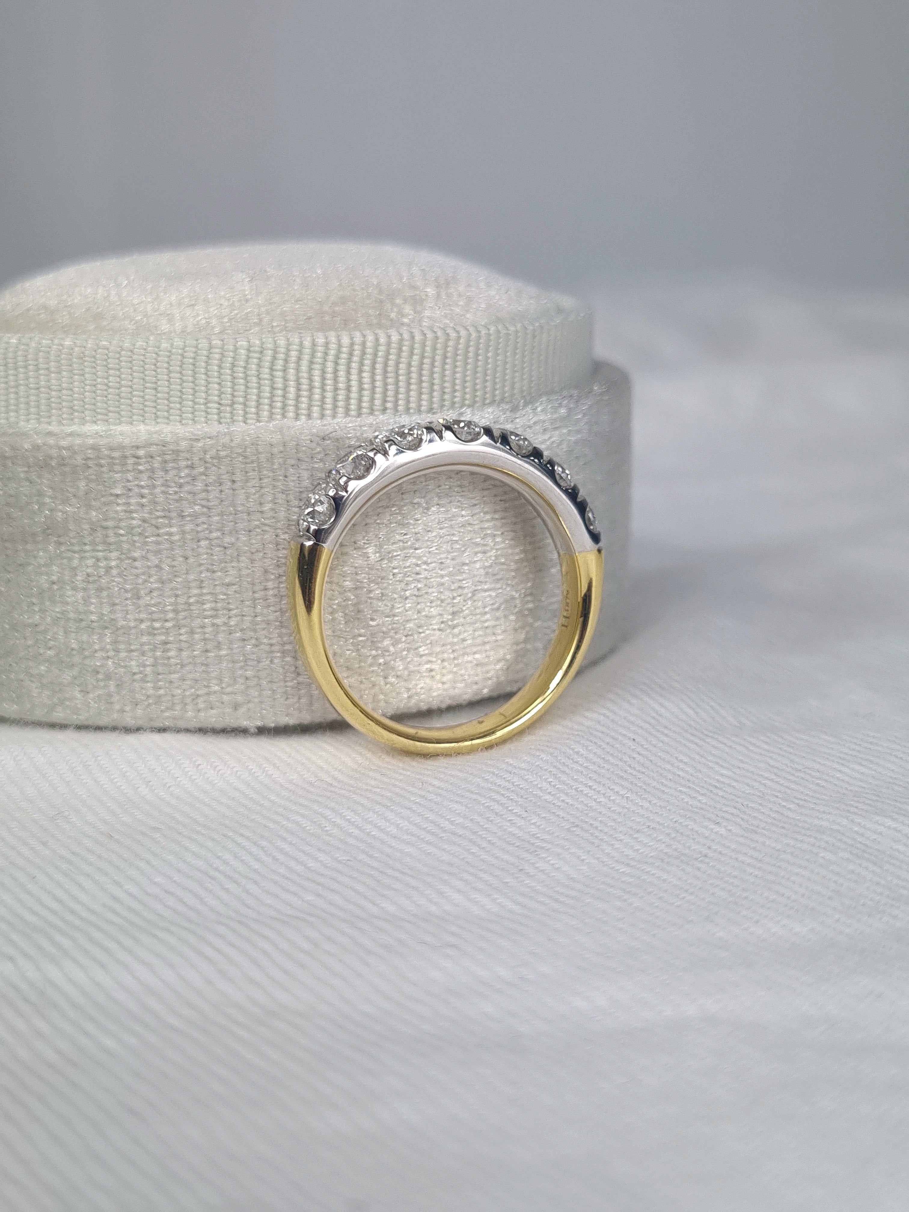 Platinum and 18ct Yellow Gold 'Ultimate Eternity' ring, 1.36 carats total.