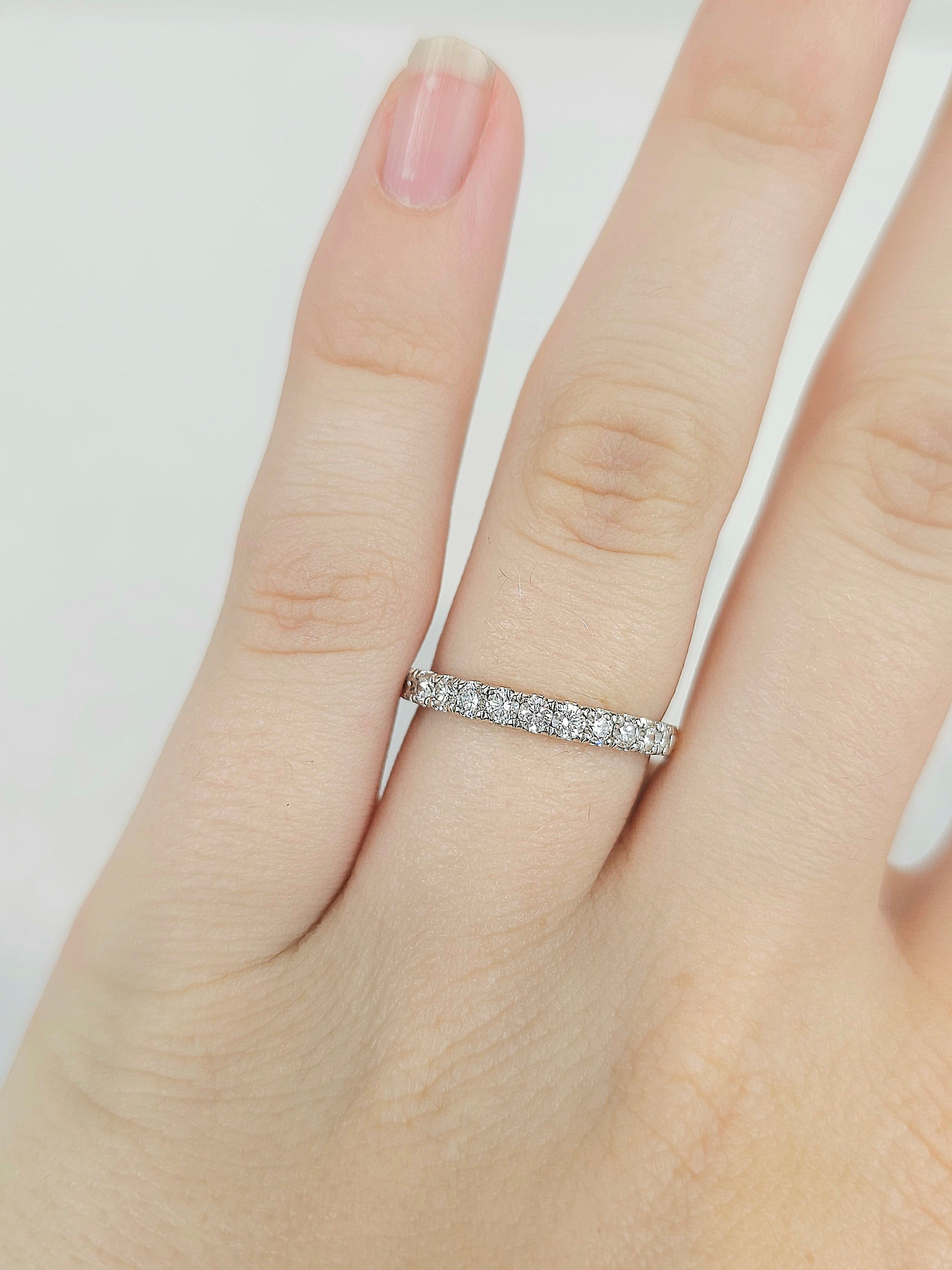 18ct Yellow and White Gold Round Brilliant cut Diamond Band, 0.51ct total