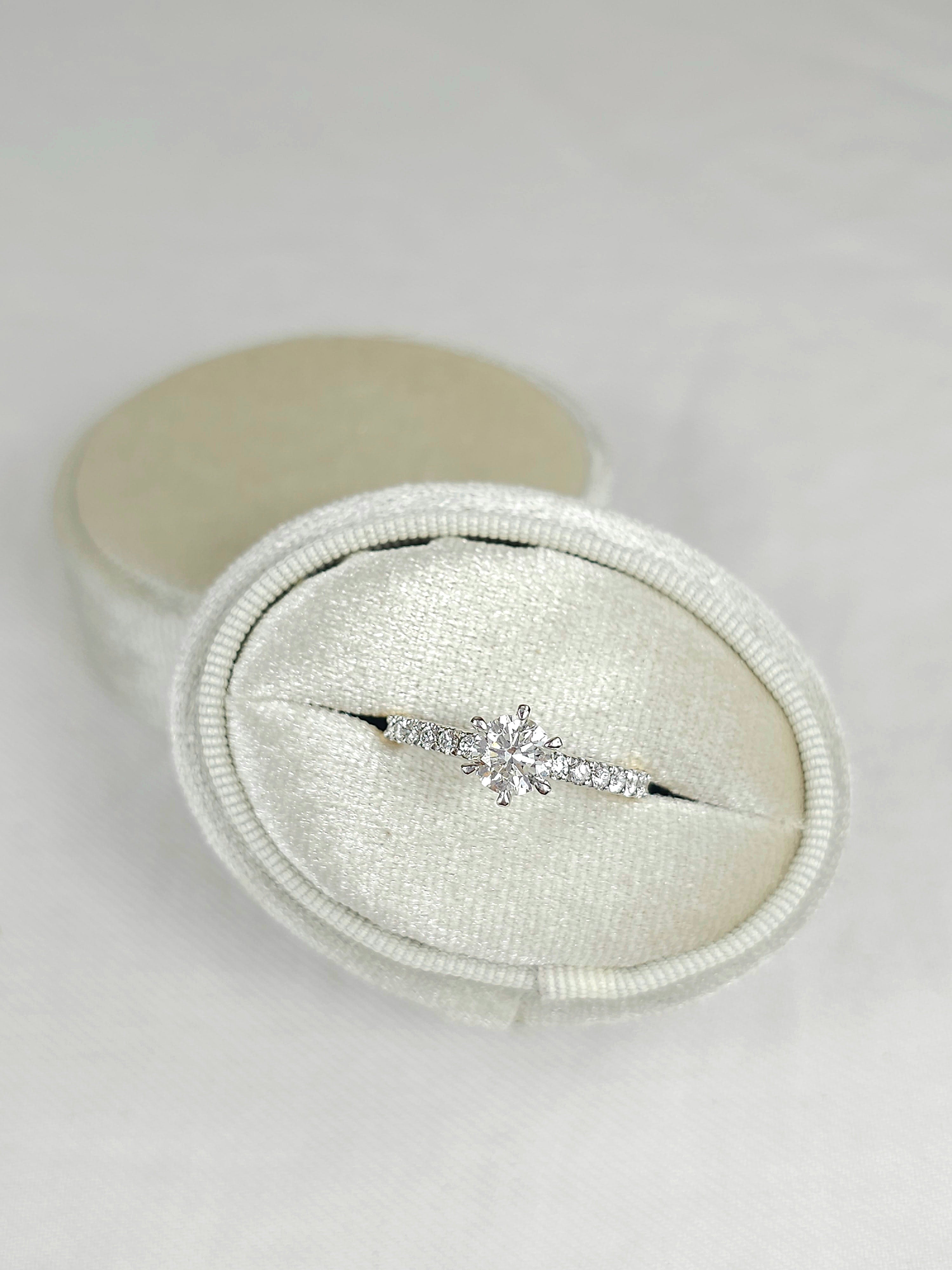 18ct Yellow and White Gold Round Brilliant Cut Diamond Engagement Ring, 0.71ct Centre