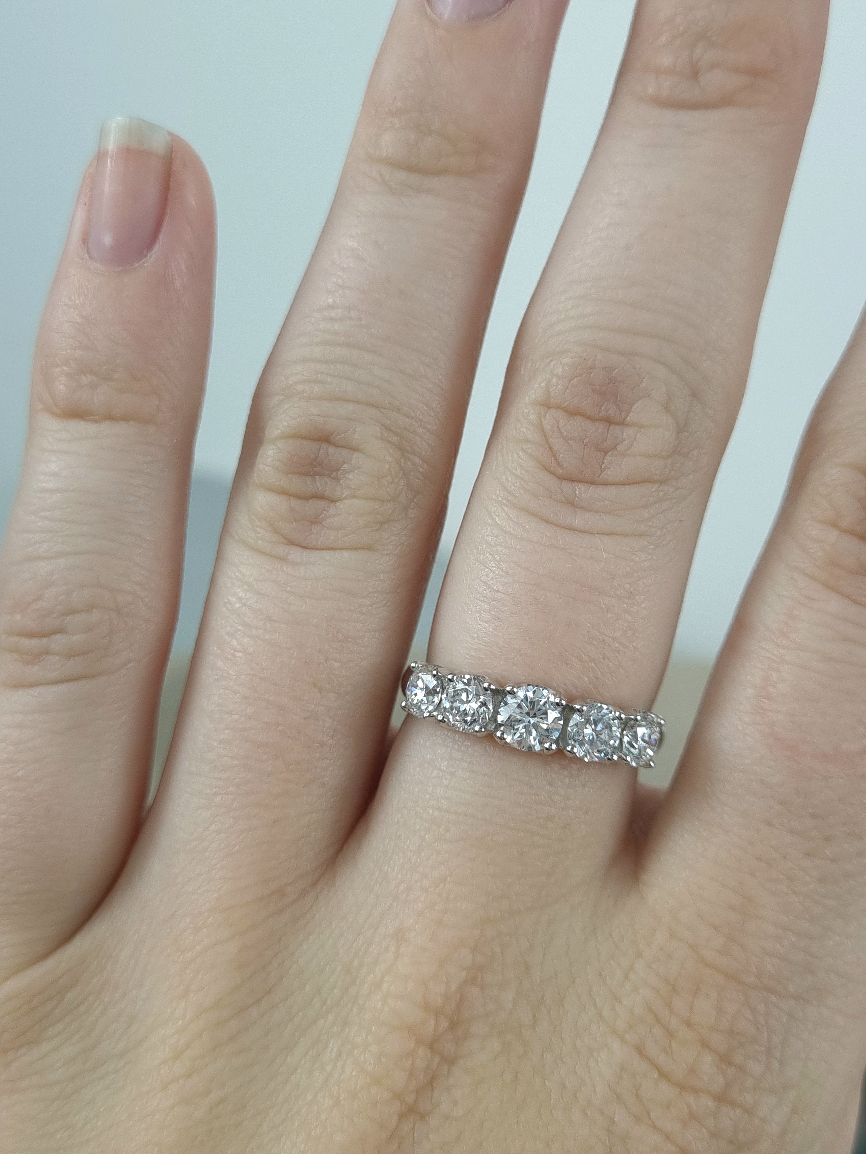 18ct White Gold Eternity Diamond ring, 1.50 carats total.