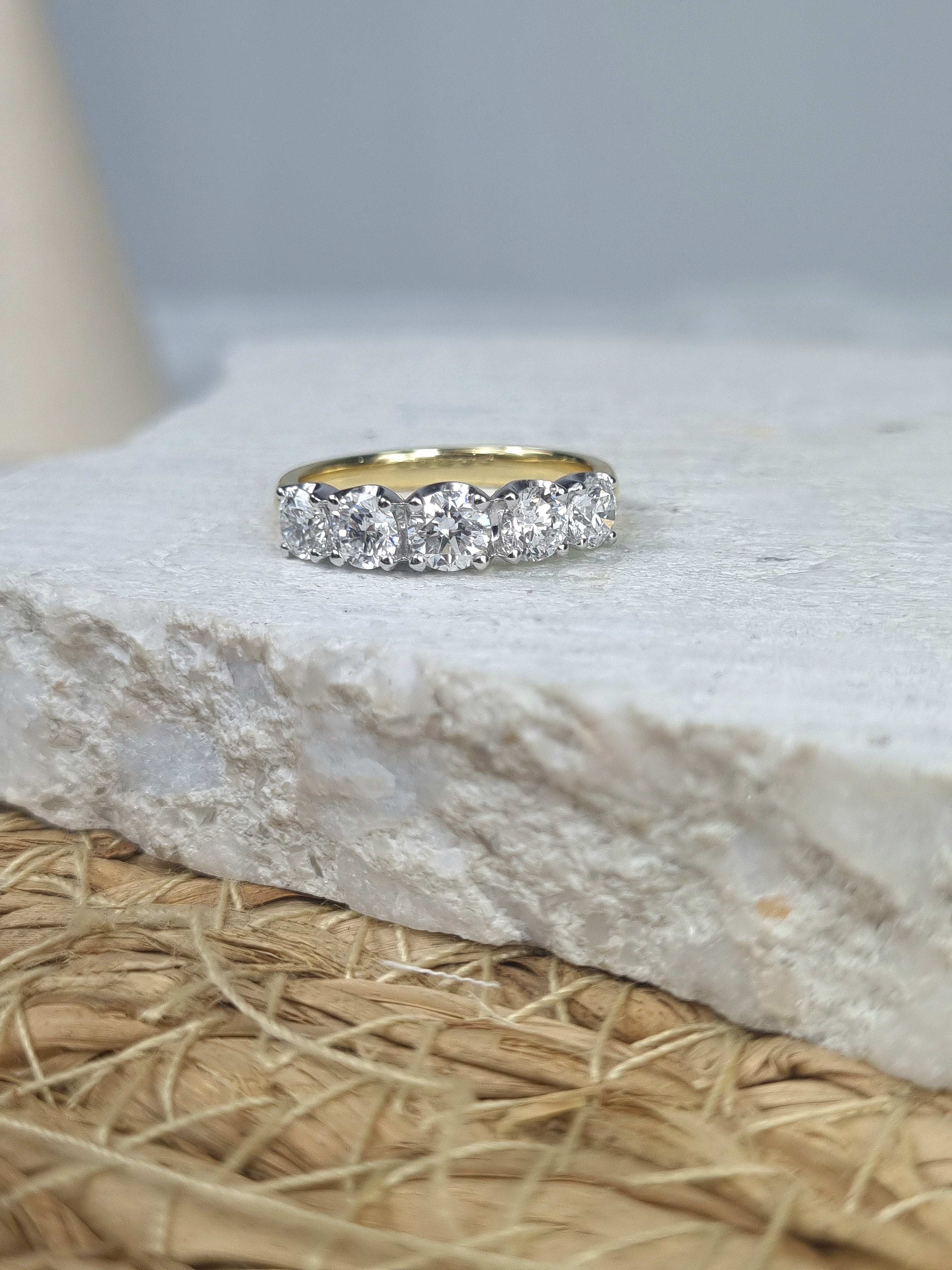 18ct White & Yellow Gold 1.5ct Diamond Ring