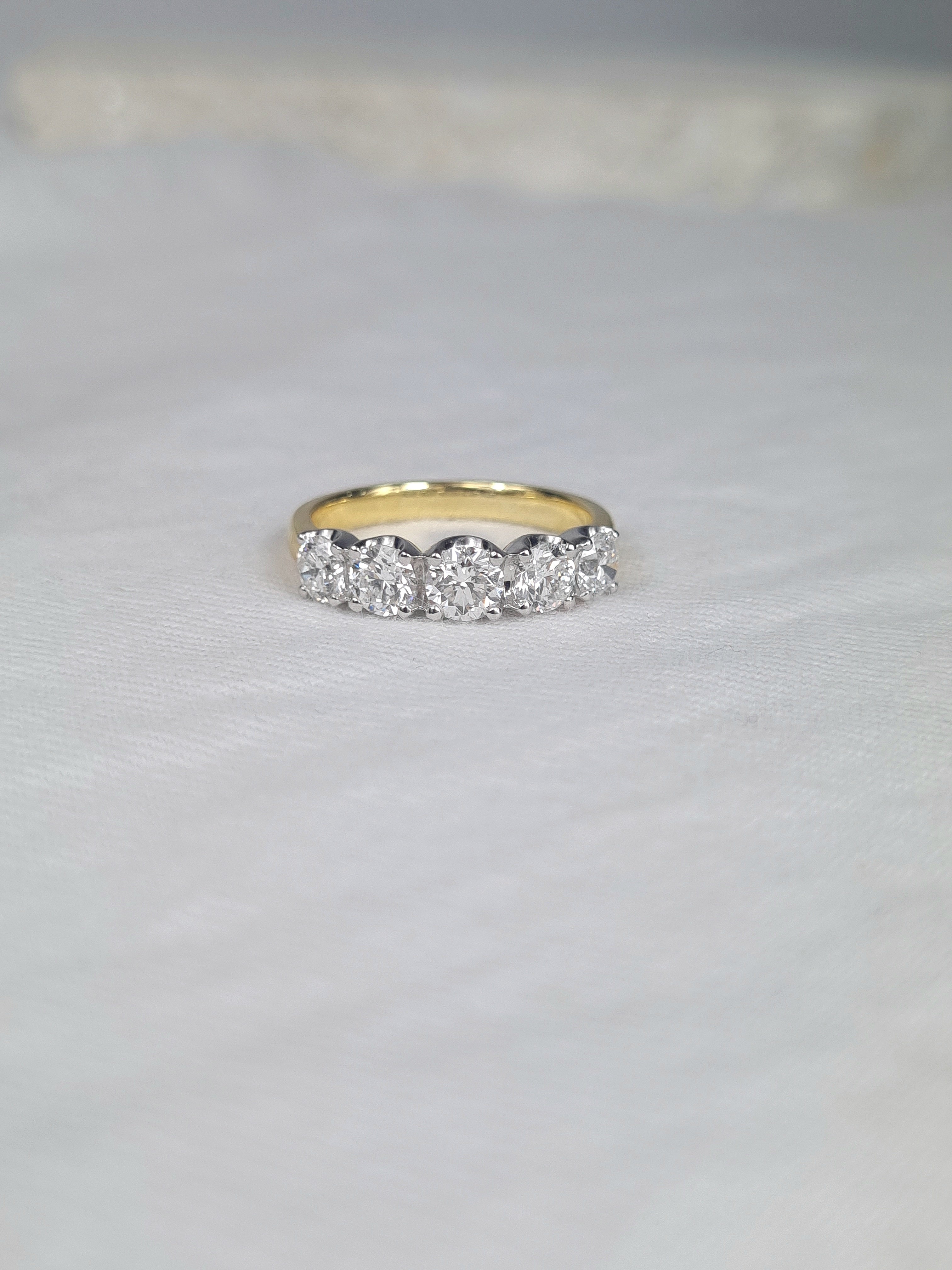 18ct White & Yellow Gold 1.5ct Diamond Ring