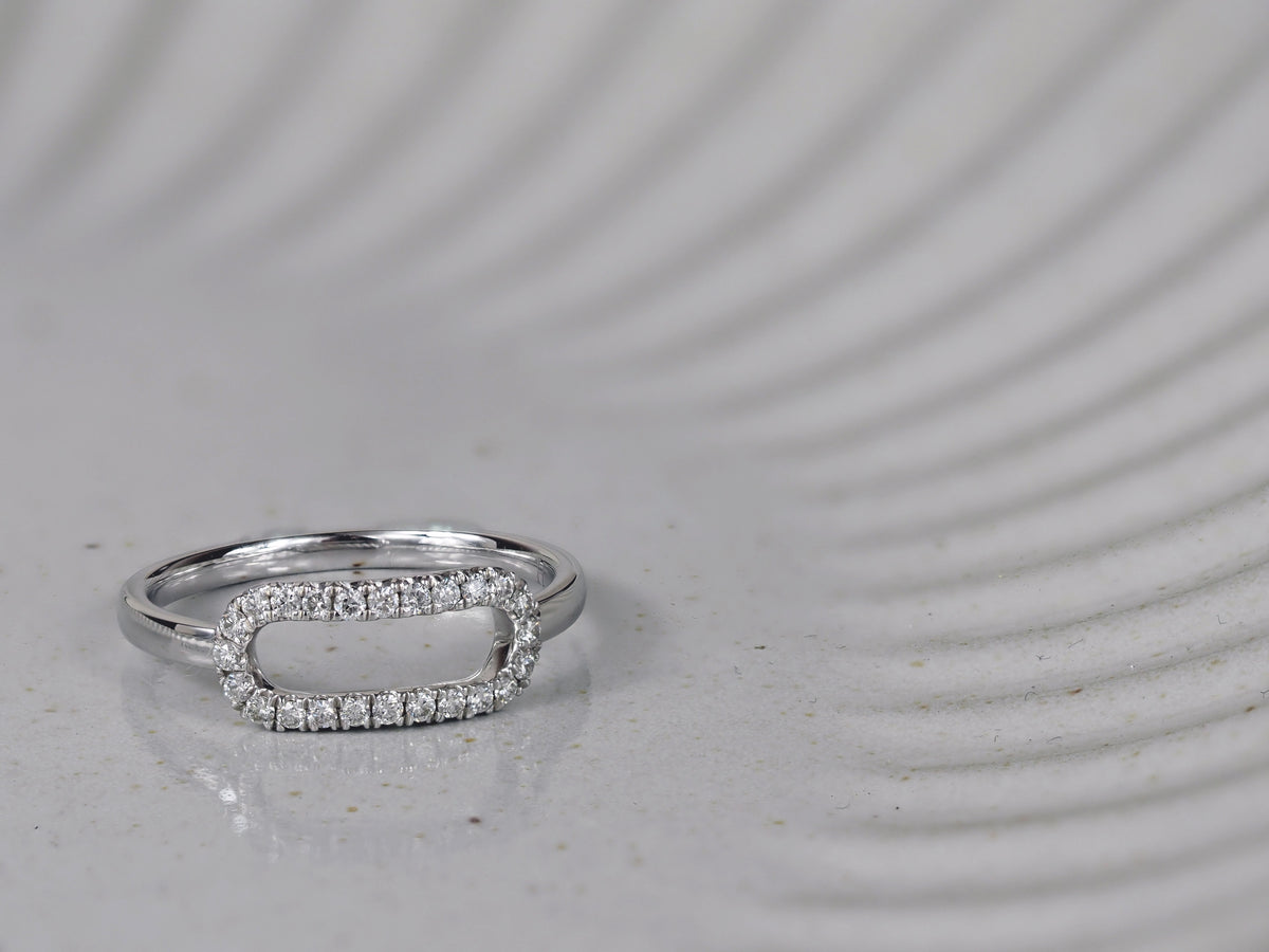 9ct White Gold Diamond Ring, 0.20ct Total