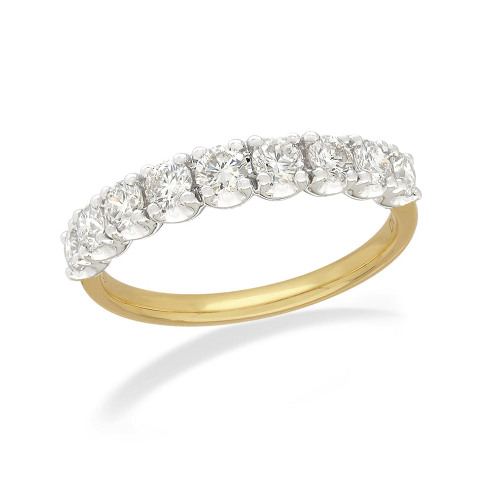 18ct Yellow and White Gold Lab-Grown Diamond Ring, 0.75ct Total
