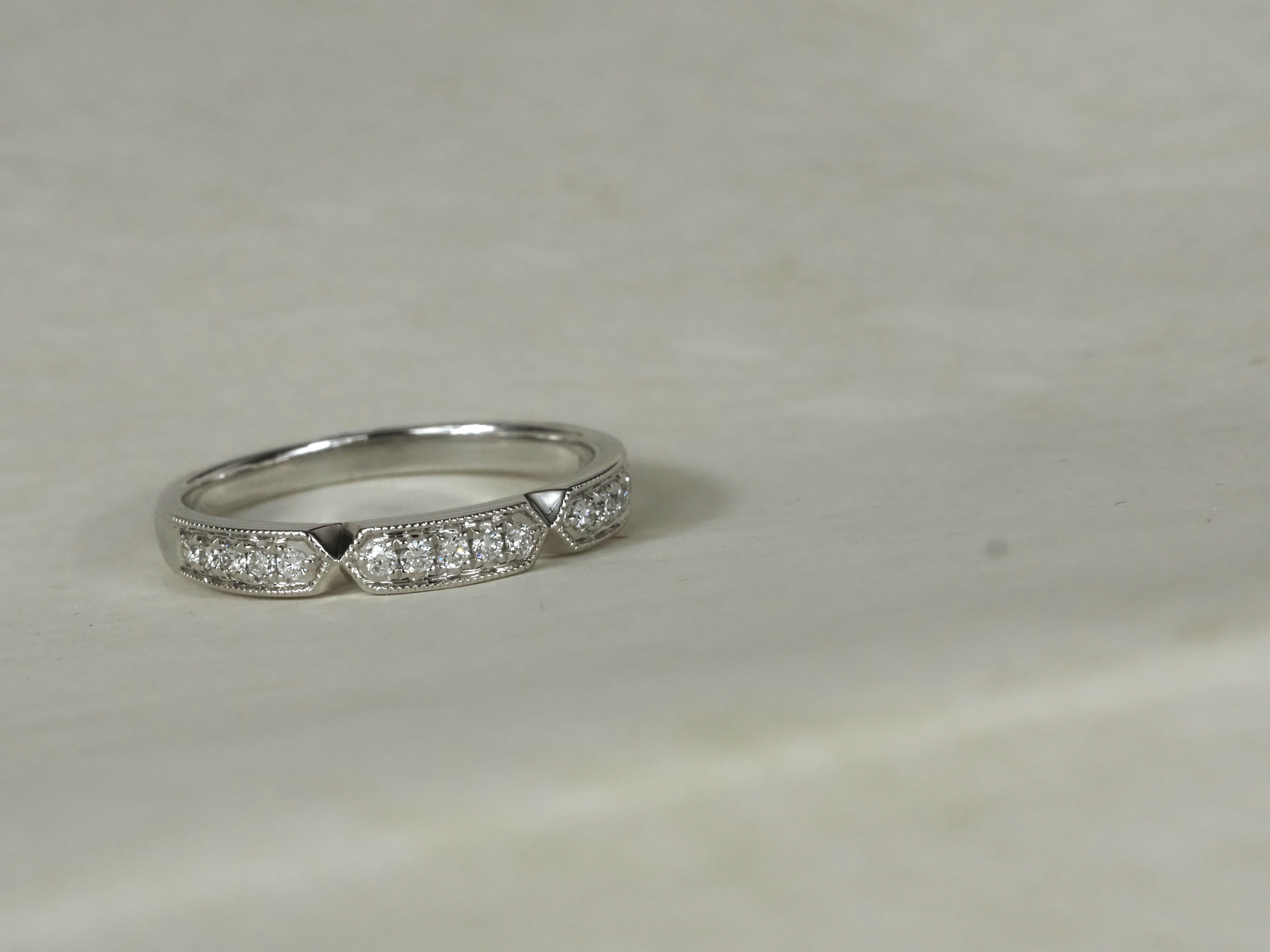 18ct White Gold Round Brilliant Cut Diamond Ring, 0.16ct total