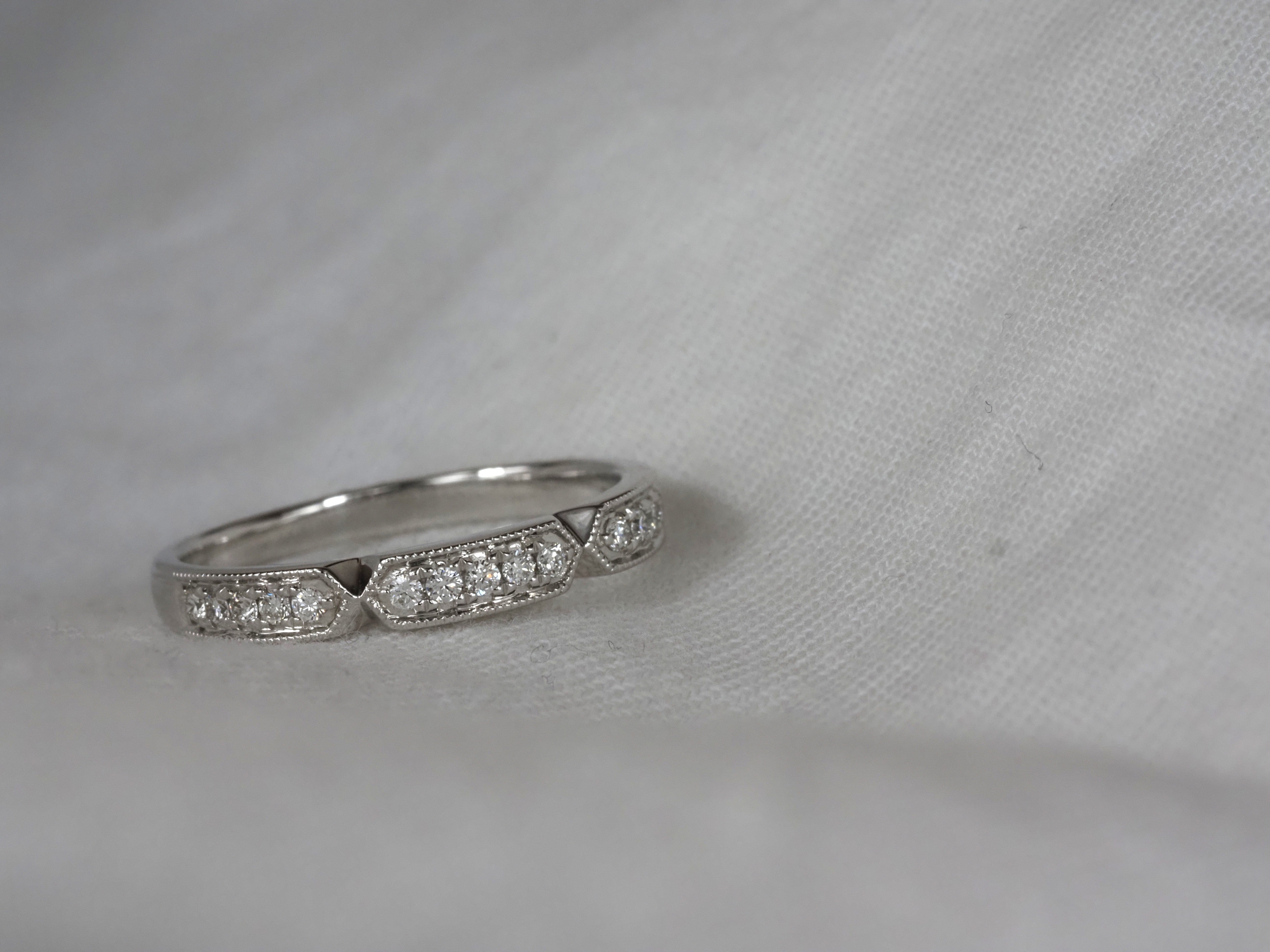 18ct White Gold Round Brilliant Cut Diamond Ring, 0.16ct total