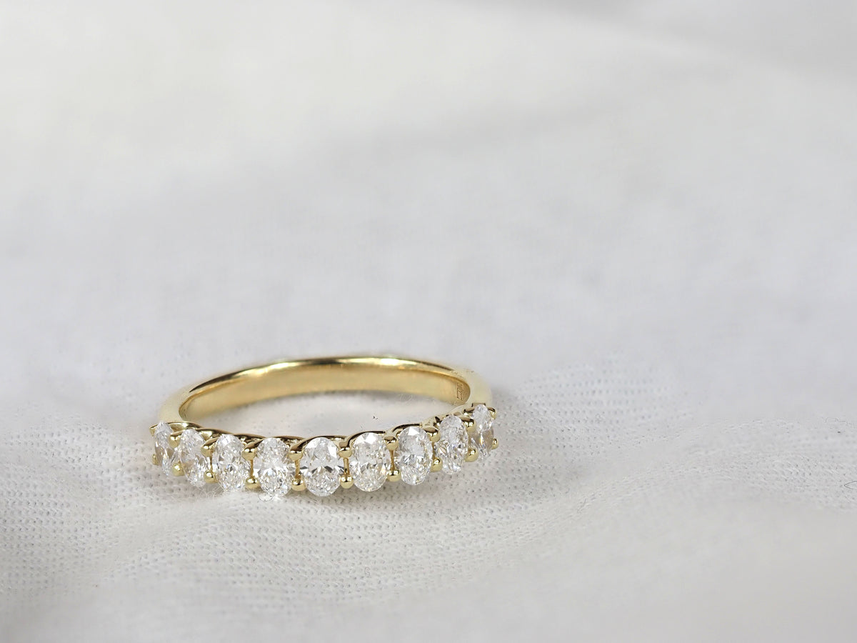 9ct Yellow Gold Lab-Grown Diamond Ring, 0.86ct Total