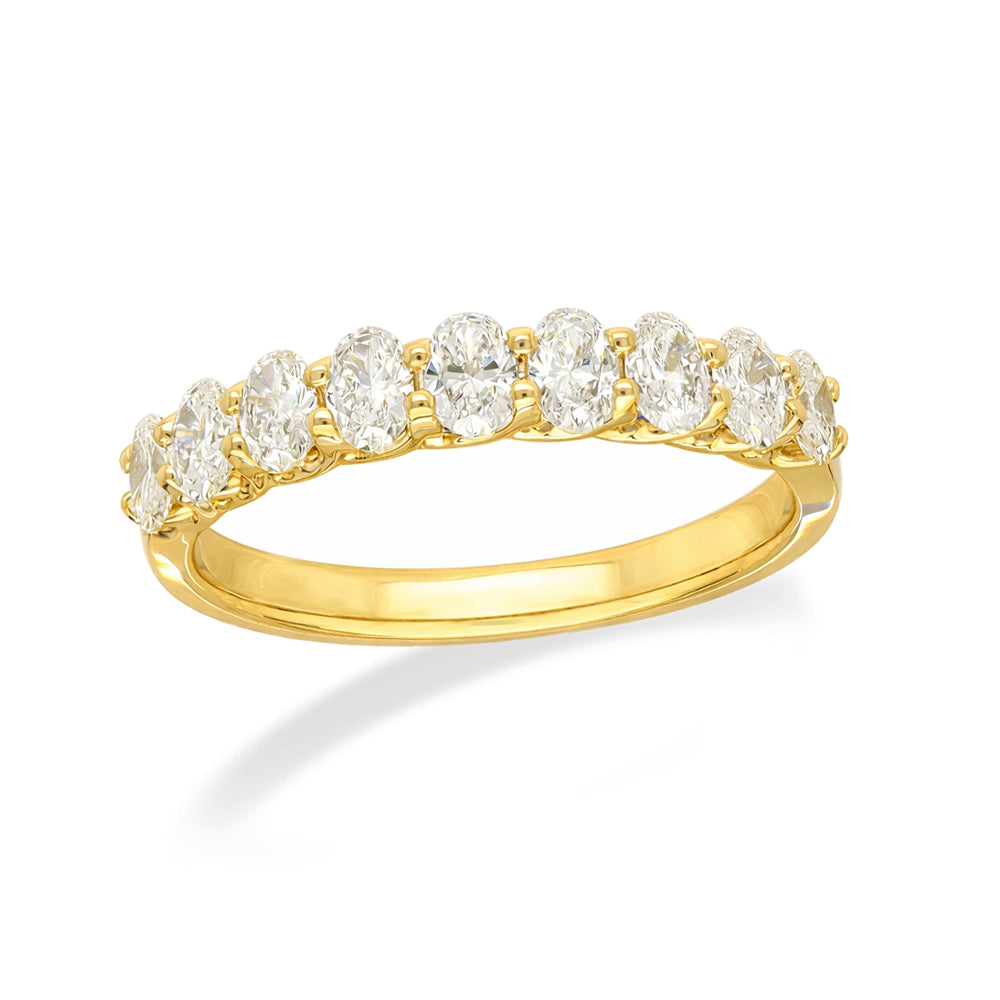 9ct Yellow Gold Lab-Grown Diamond Ring, 0.86ct Total
