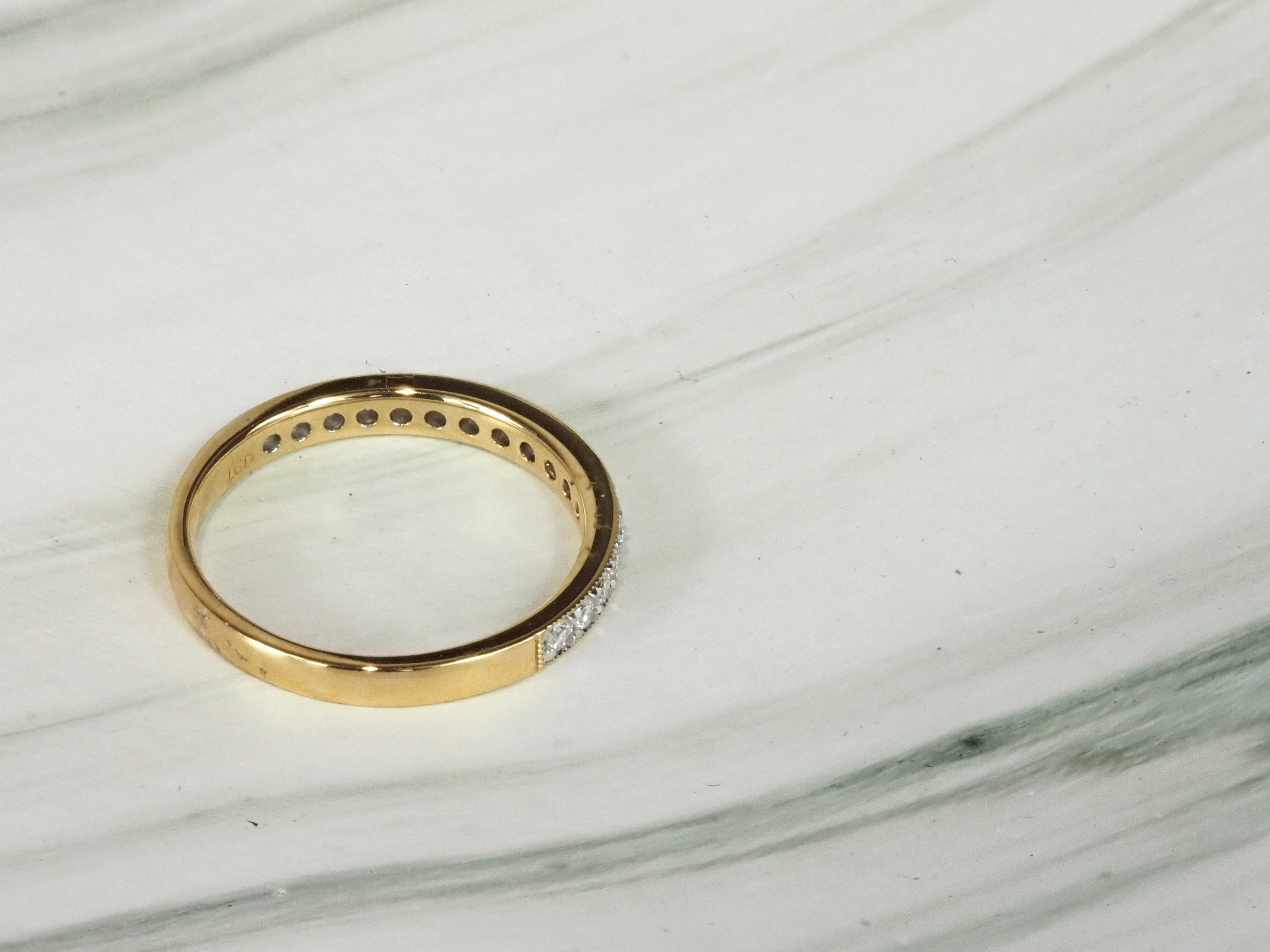 14ct Yellow and White Gold Lab-Grown Diamond Ring, 0.35ct Total