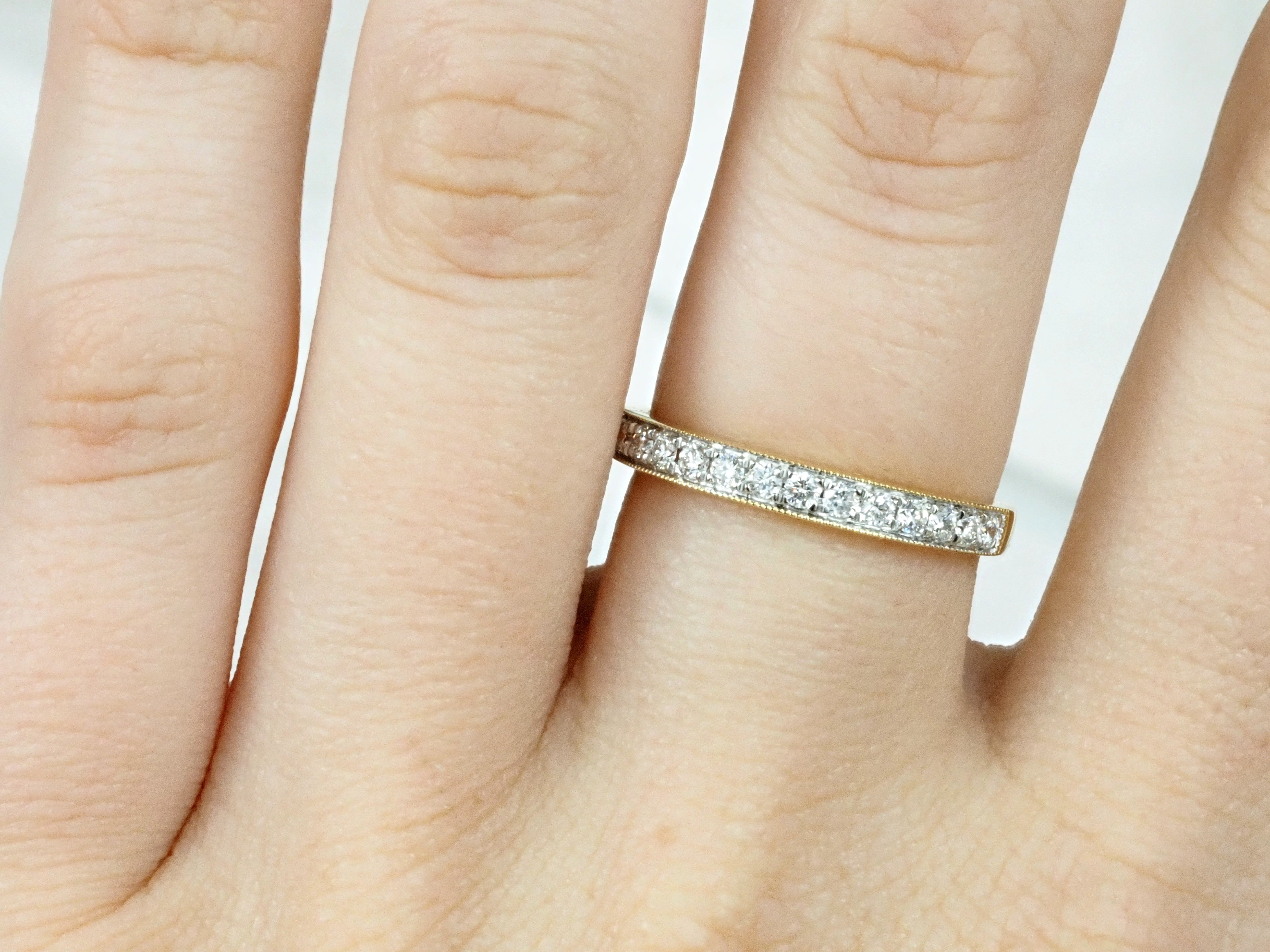 14ct Yellow and White Gold Lab-Grown Diamond Ring, 0.35ct Total