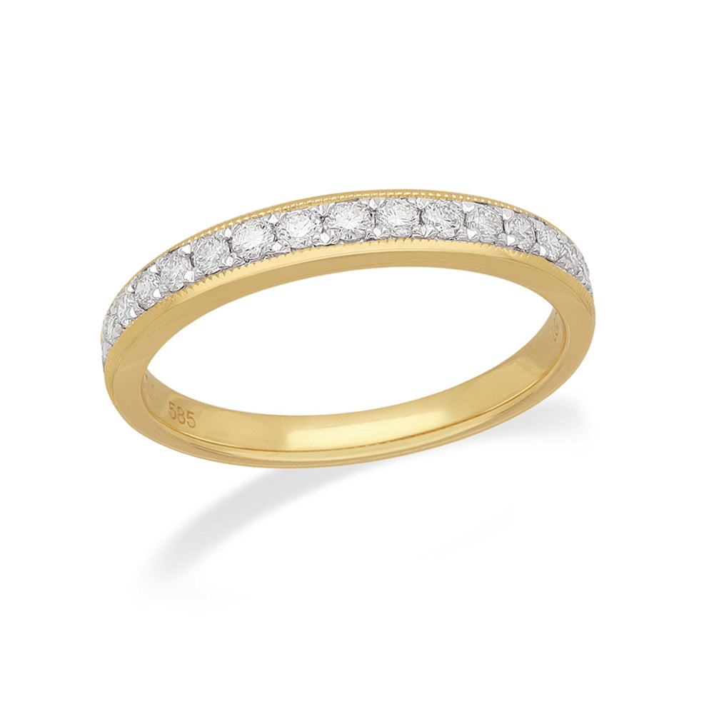 14ct Yellow and White Gold Lab-Grown Diamond Ring, 0.35ct Total