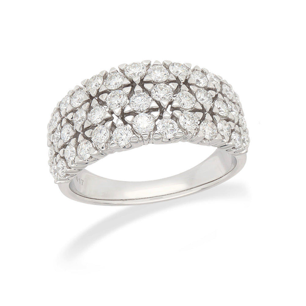 9 carat White Gold Lab-Grown diamond ring, 1.26 carats total.