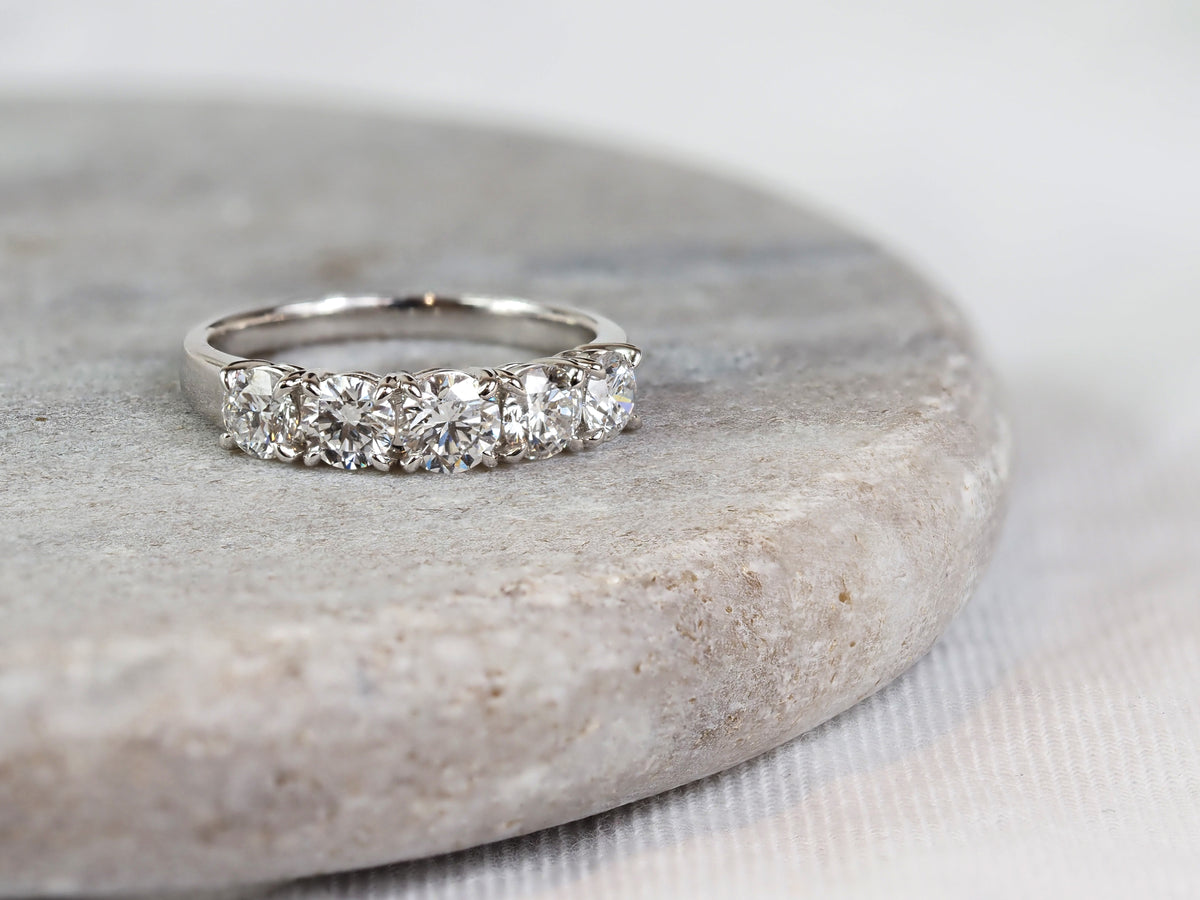 14ct White Gold Lab-Grown Diamond Ring, 1.50ct Total