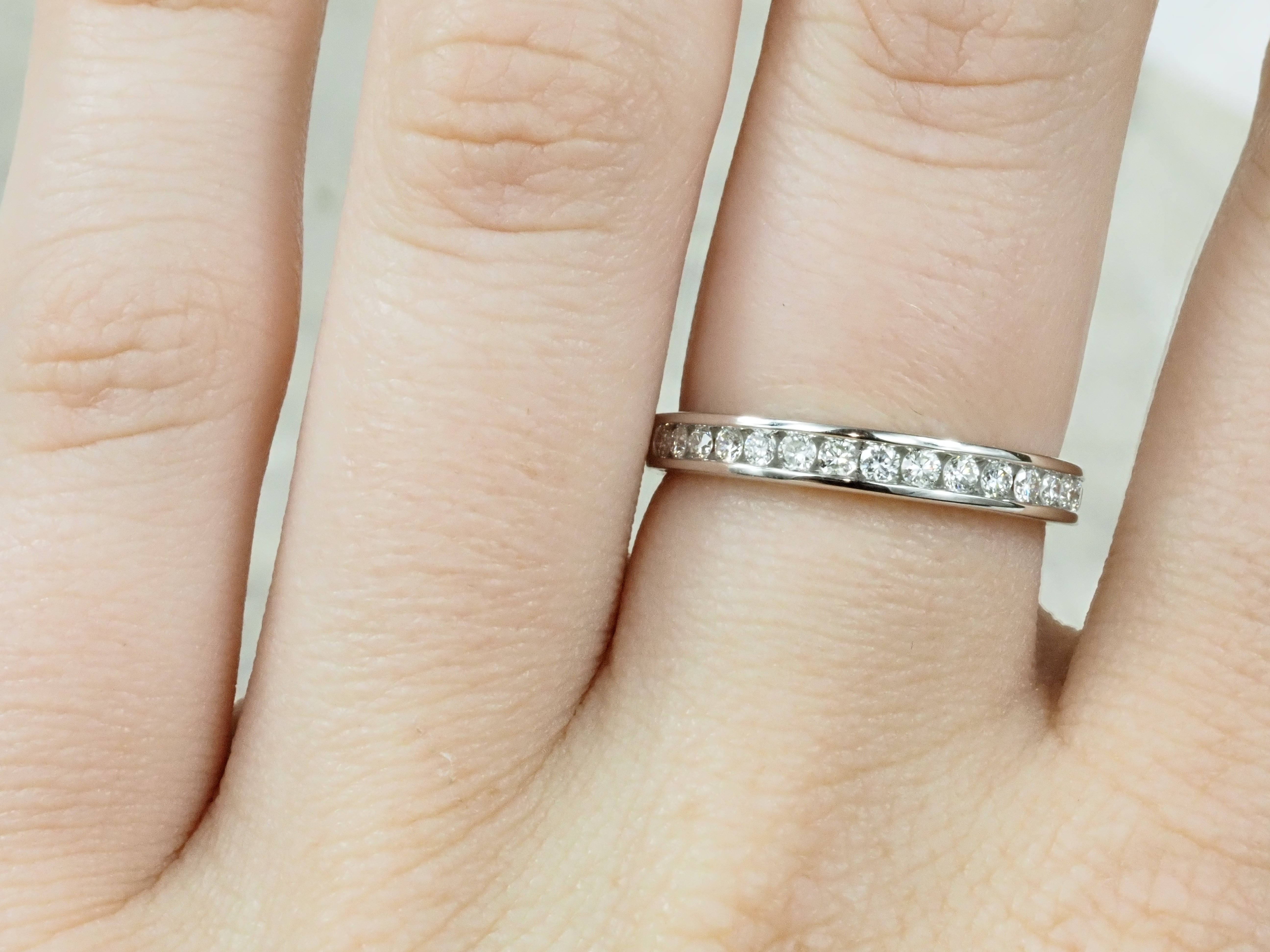 14ct White Gold Lab-Grown Diamond Ring, 0.36ct Total