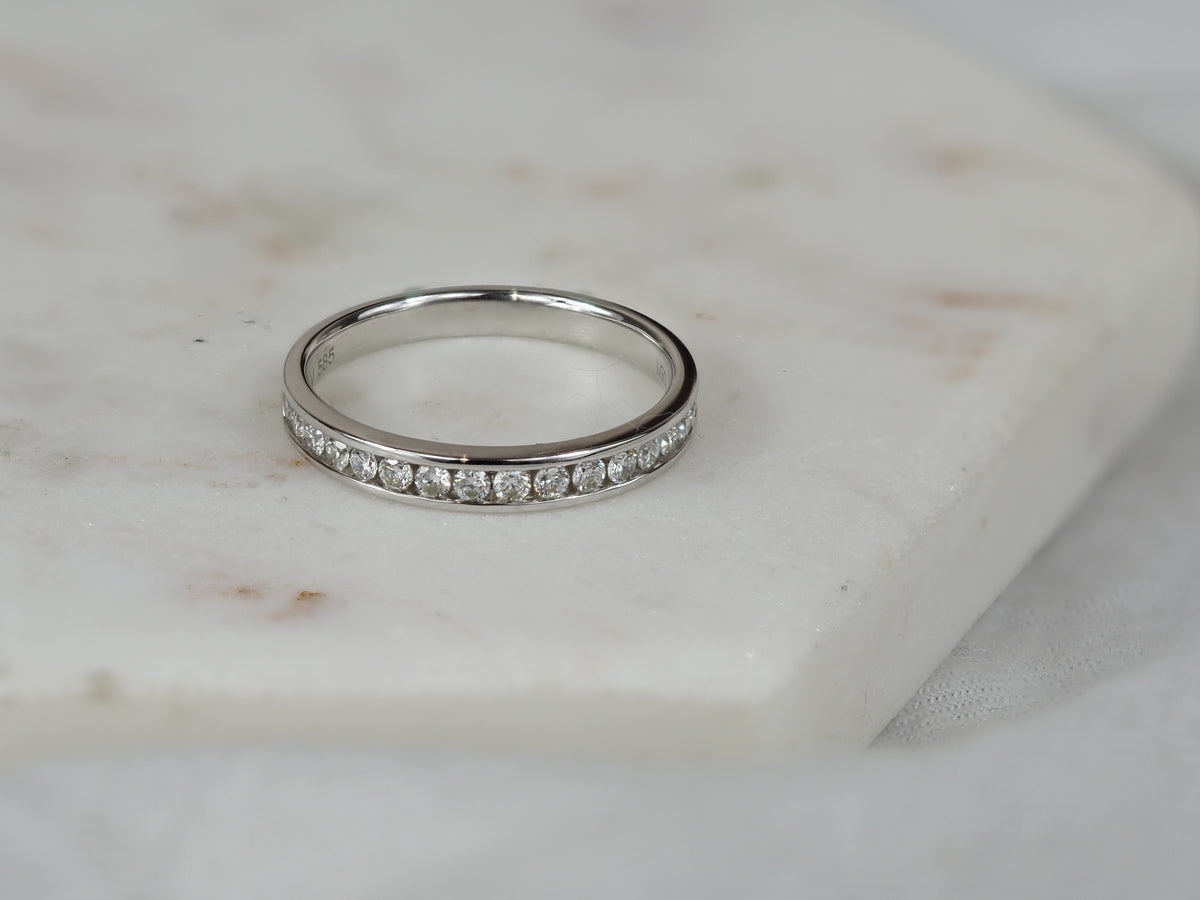 14ct White Gold Lab-Grown Diamond Ring, 0.36ct Total