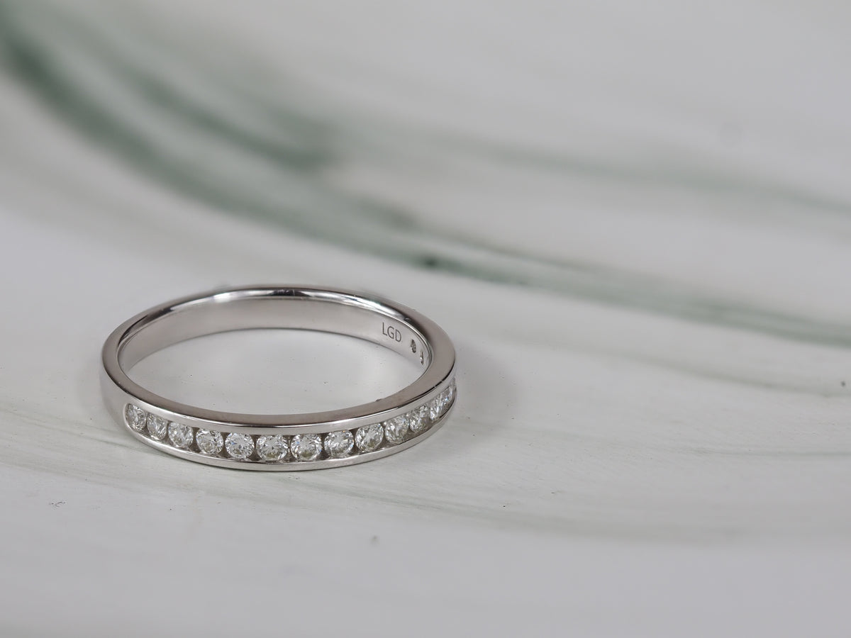 14ct White Gold Lab-Grown Diamond Ring, 0.36ct Total