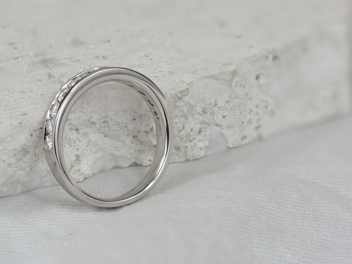 14ct White Gold Lab-grown Diamond Ring, 0.76ct Total