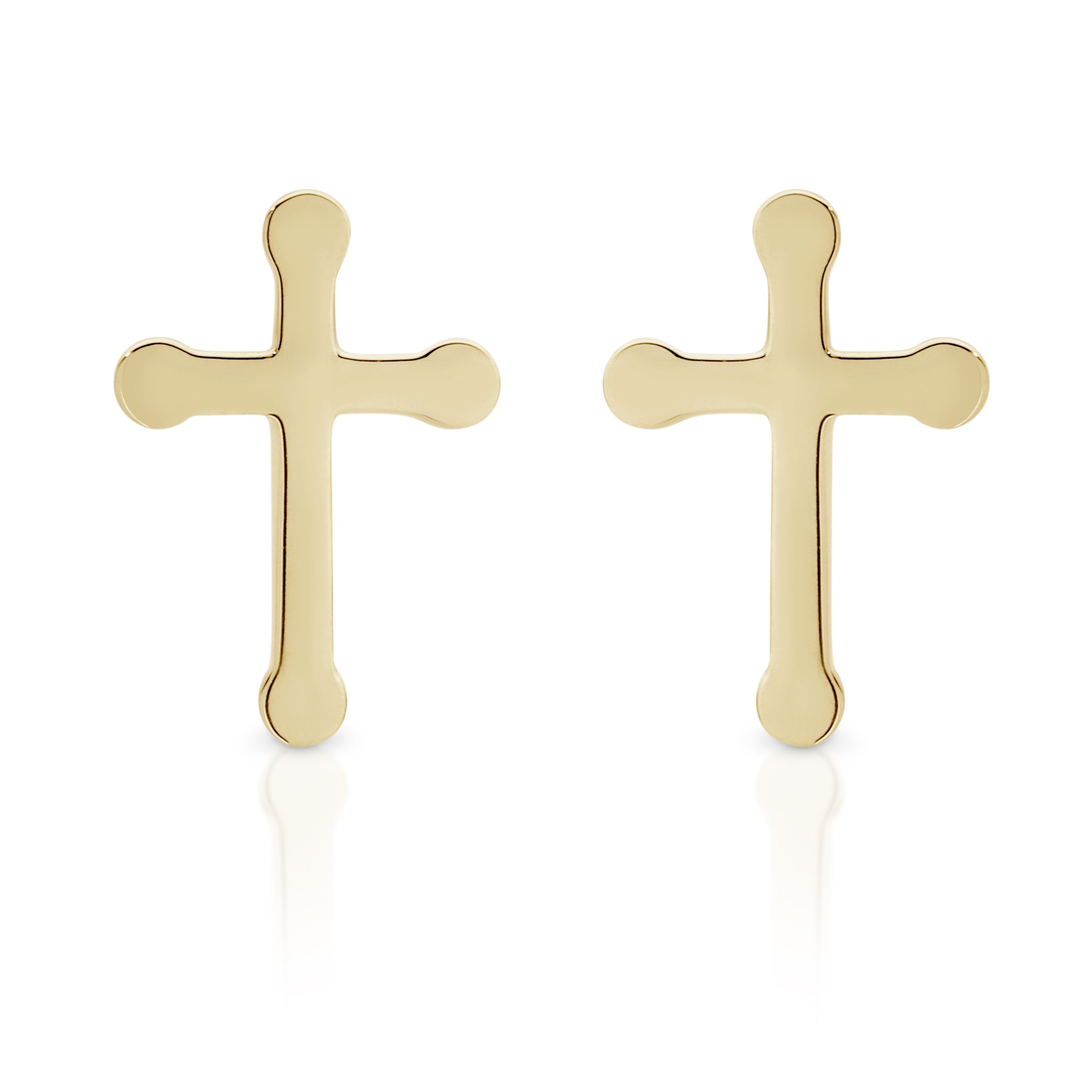 9ct gold cross studs