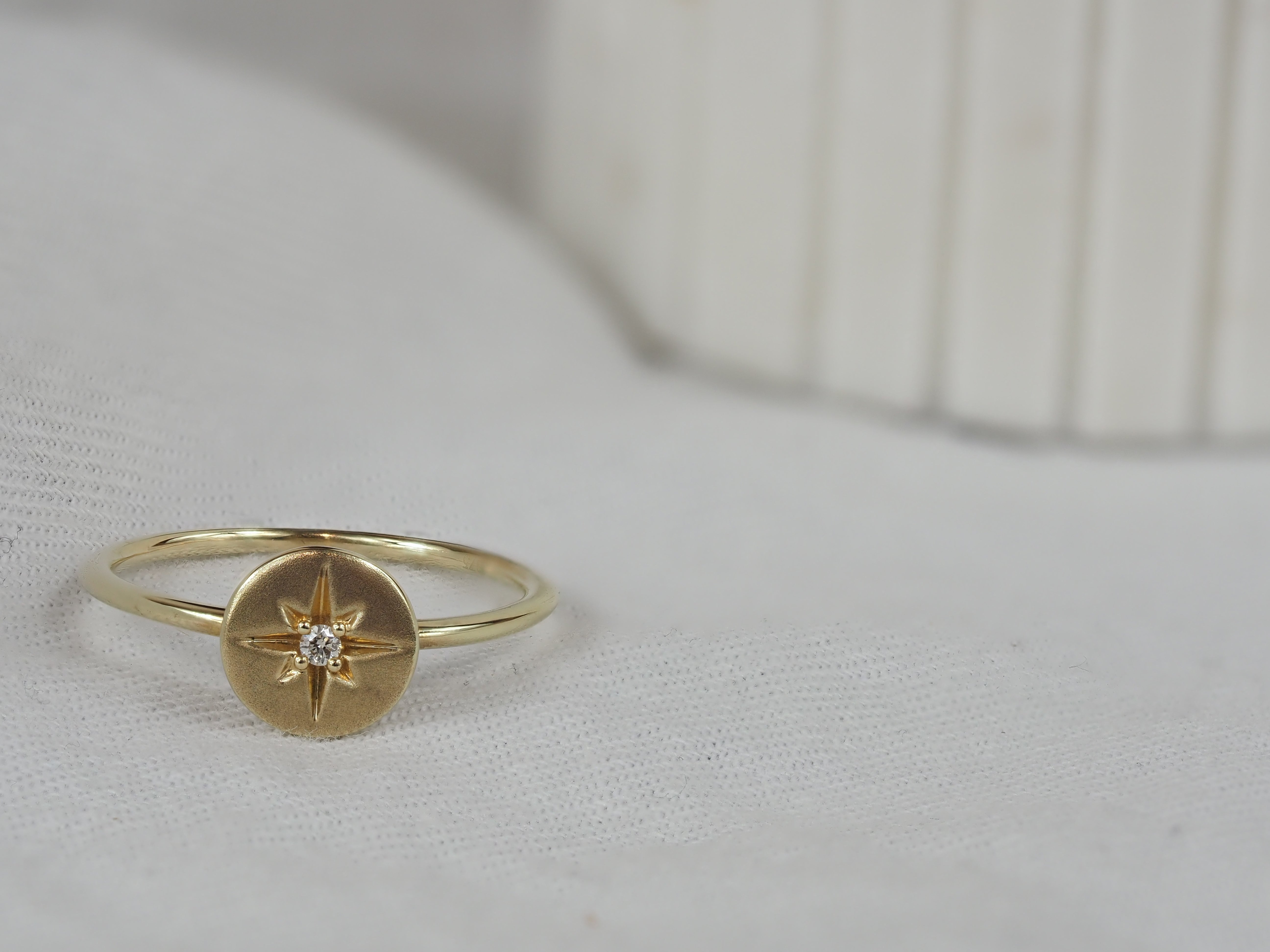 9ct Yellow Gold Diamond Ring