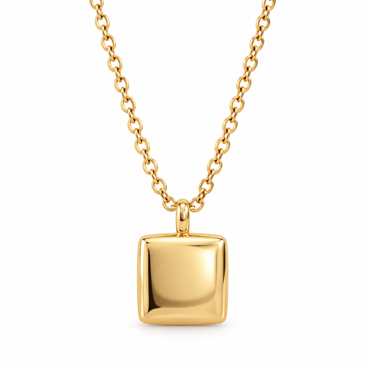 9ct Yellow Gold Square Necklet