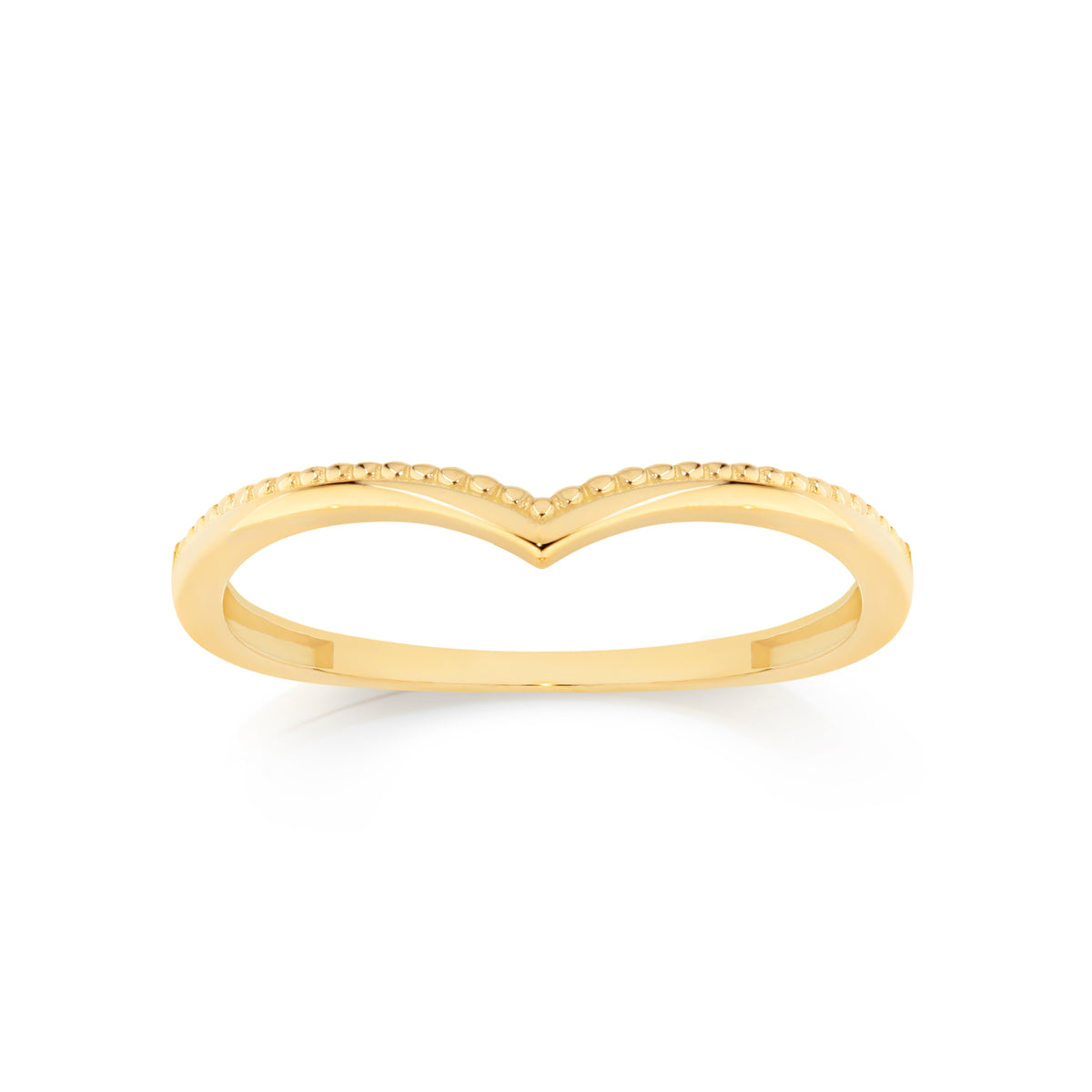 9ct Yellow Gold Millgrain Wish Ring
