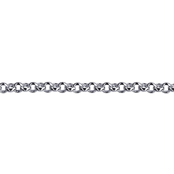 Sterling Silver Oval Belcher Anklet, 25cm