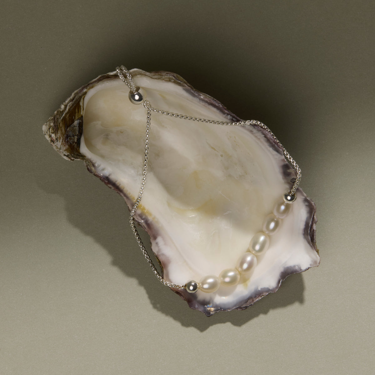 NAJO Shoreline Pearl Bracelet Silver